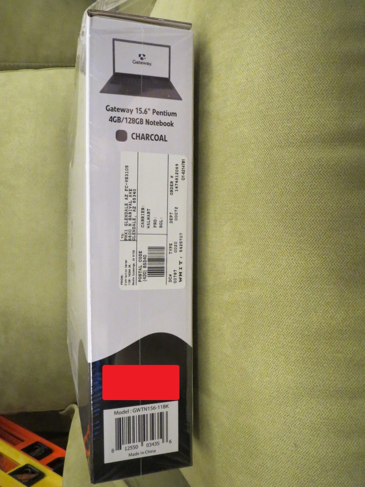 Gateway (Cow Theme) 15.6 inch Ultra Slim Notebook GWTN156-BK, EMPTY BOX ONLY