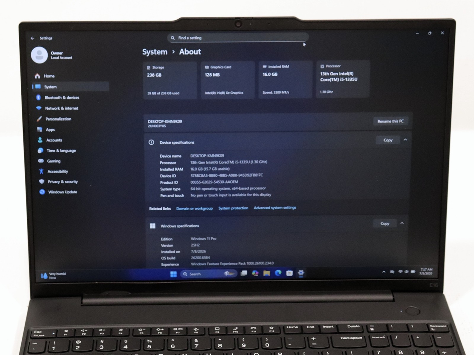 Lenovo ThinkPad E16 Gen 1 16.0″ Intel i5-1335U 16GB 256GB NVMe W11P – Read