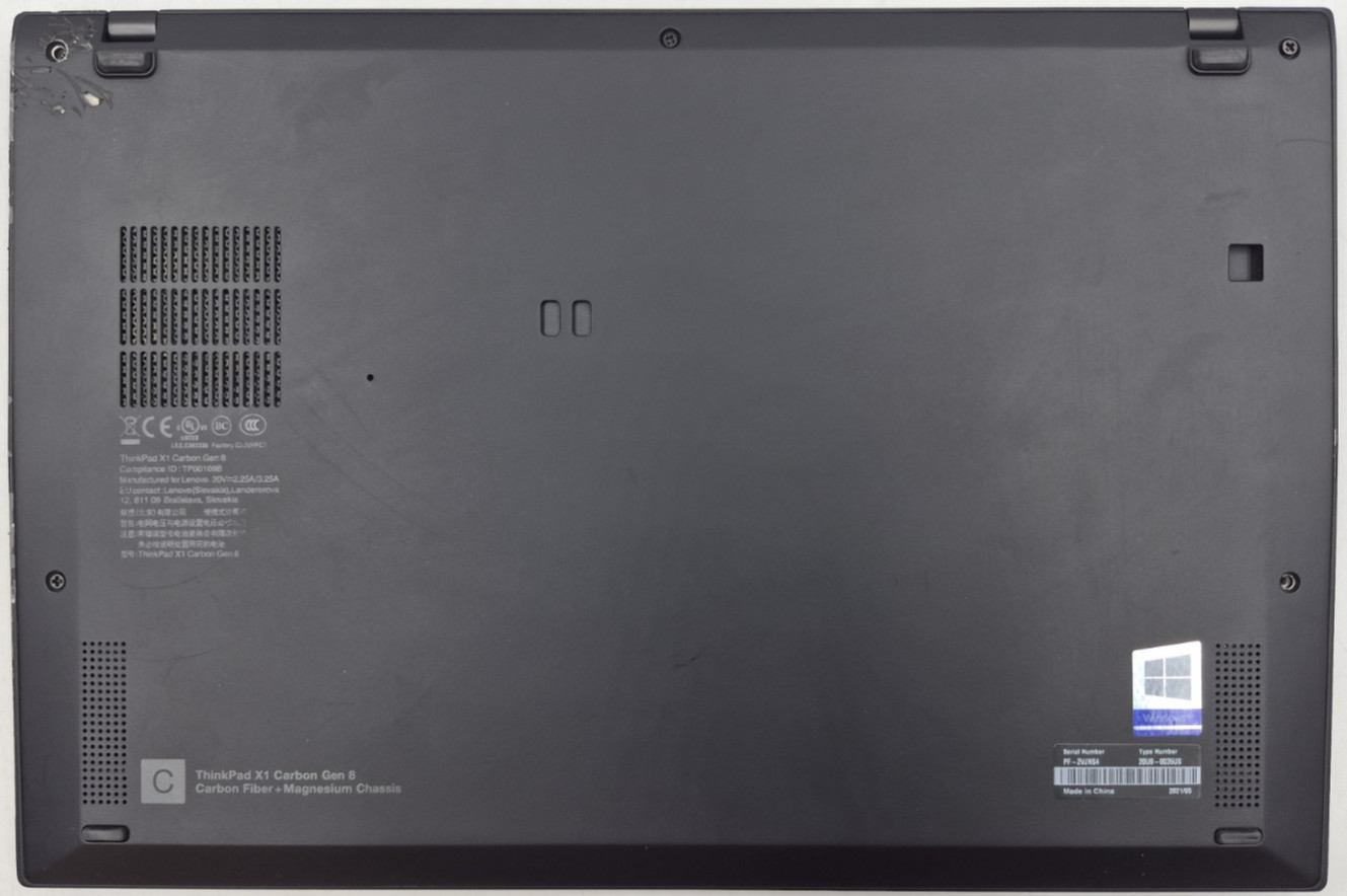 FOR PARTS Lenovo ThinkPad X1 Carbon Gen 8 i5-10310U 1.70GHz 8GB RAM No SSD/OS