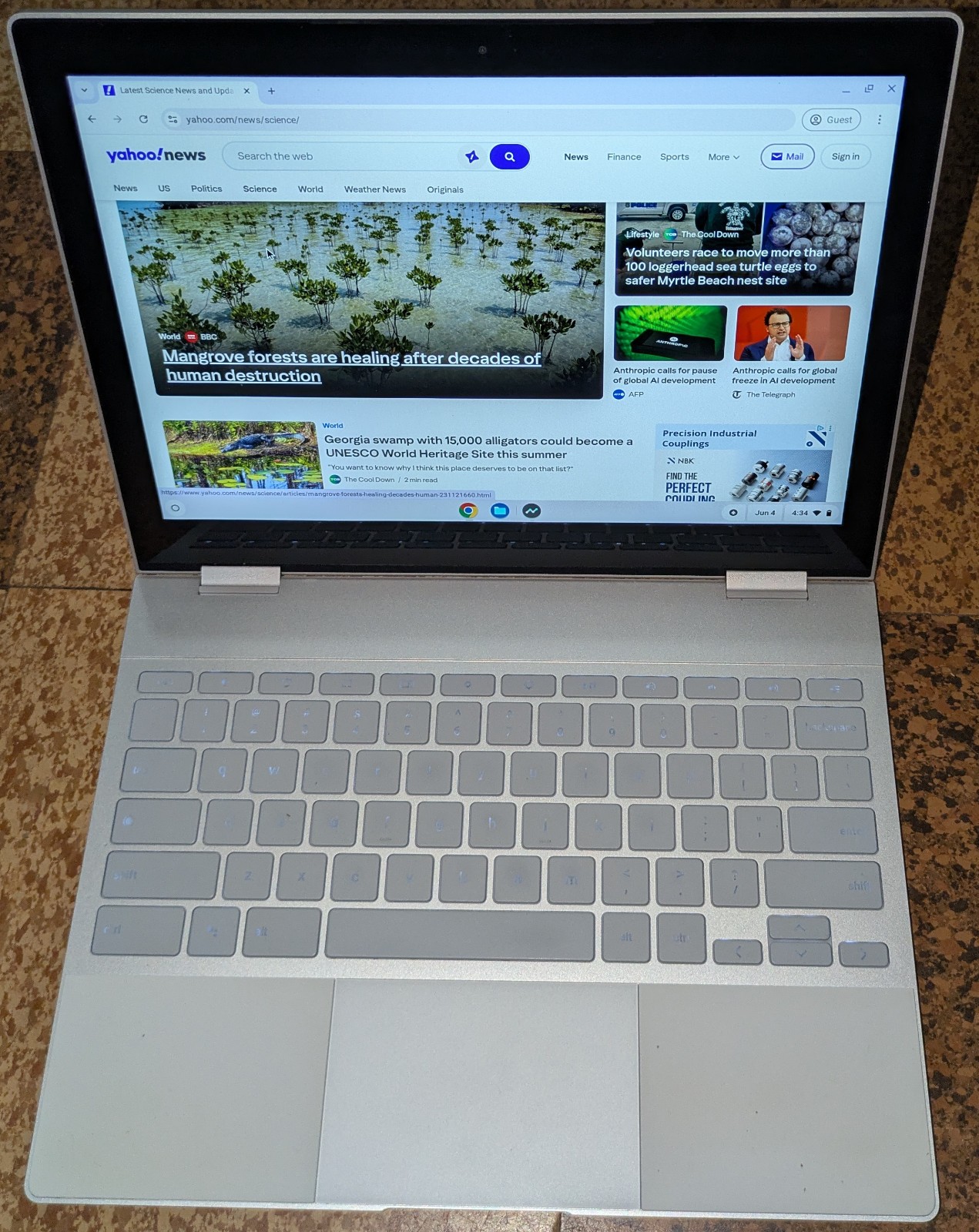 Google Pixelbook C0A Chromebook 12.3″ TouchScreen i5-7Y57 1.2Ghz 8GB 128GB SSD