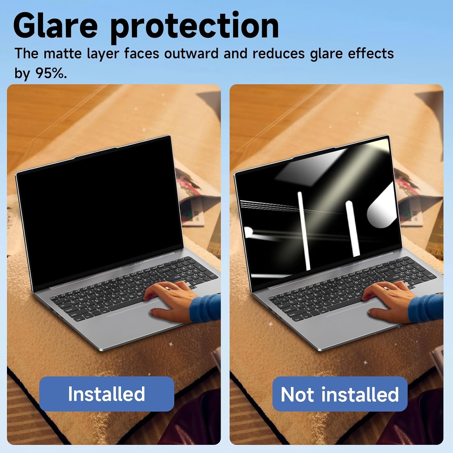 16 Inch Privacy Screen for Laptop, Anti-Glare Blue Light Shield 16:10 Monitor