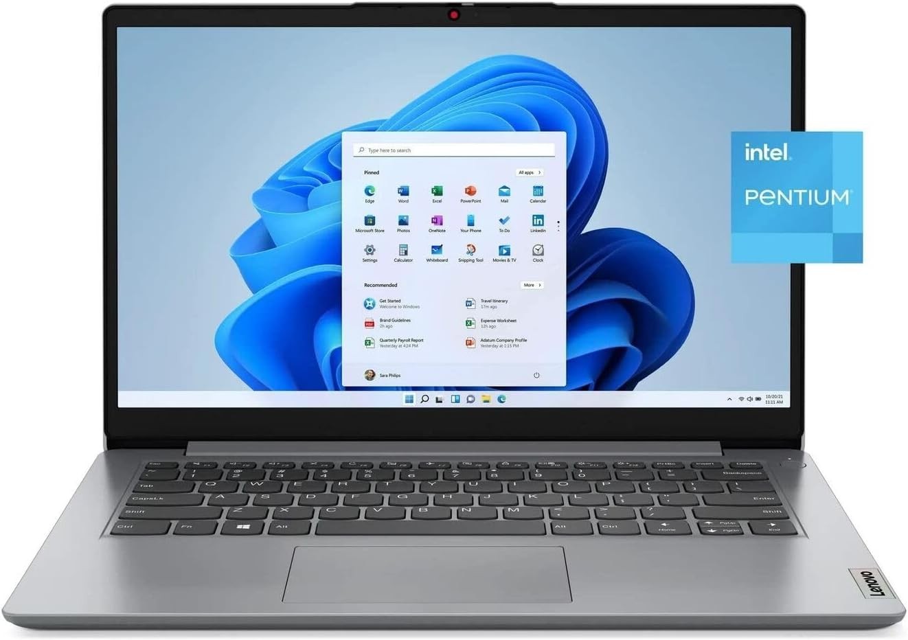 Lenovo IdeaPad 1 14″ Laptop Pentium Silver N5030 4GB Ram 128 GB eMMC W11H