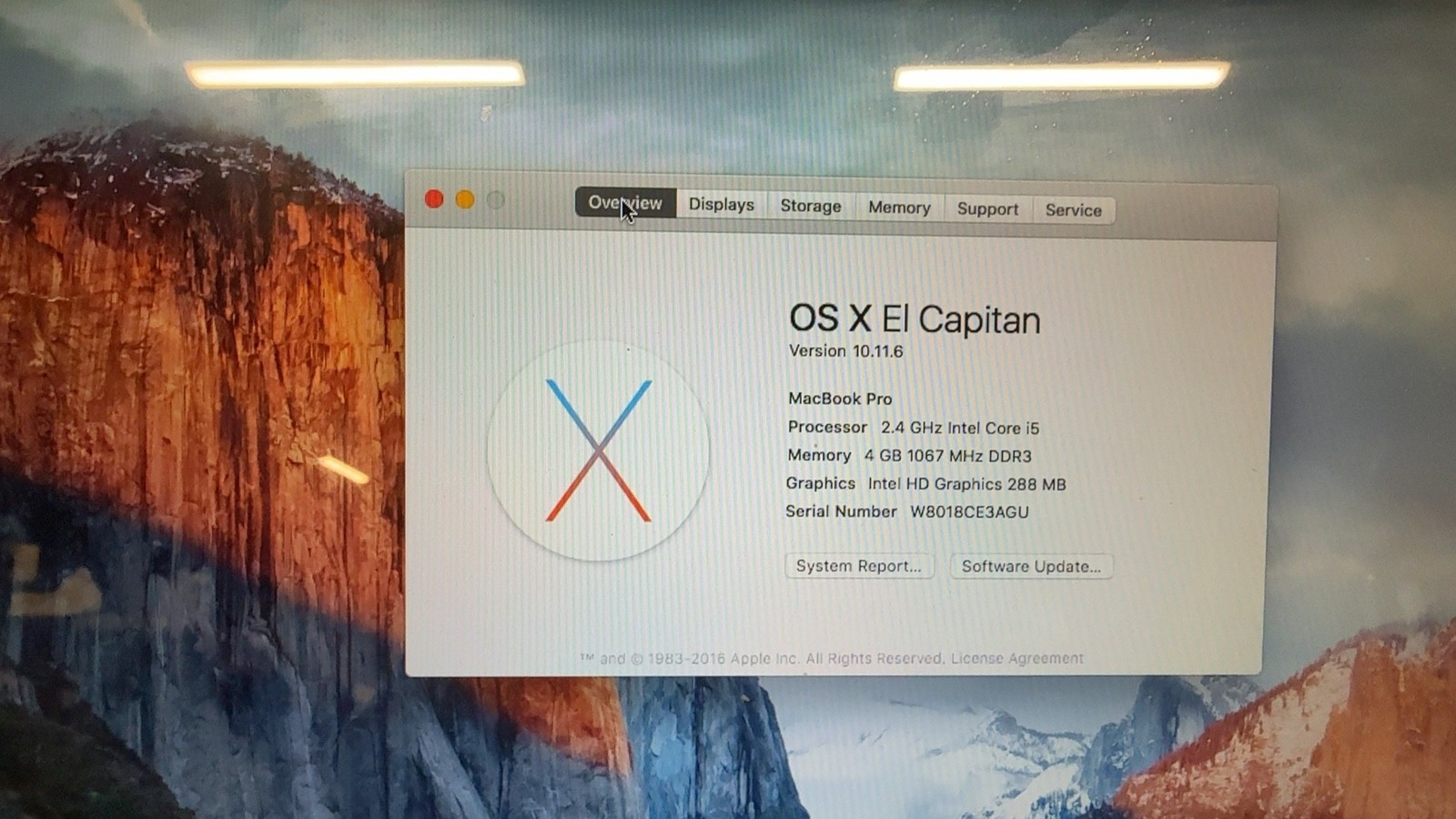 Apple MacBook Pro 2.4 GHz Mid-2010 Core i5 4 GB DDR3 320 GB HDD 15.4″