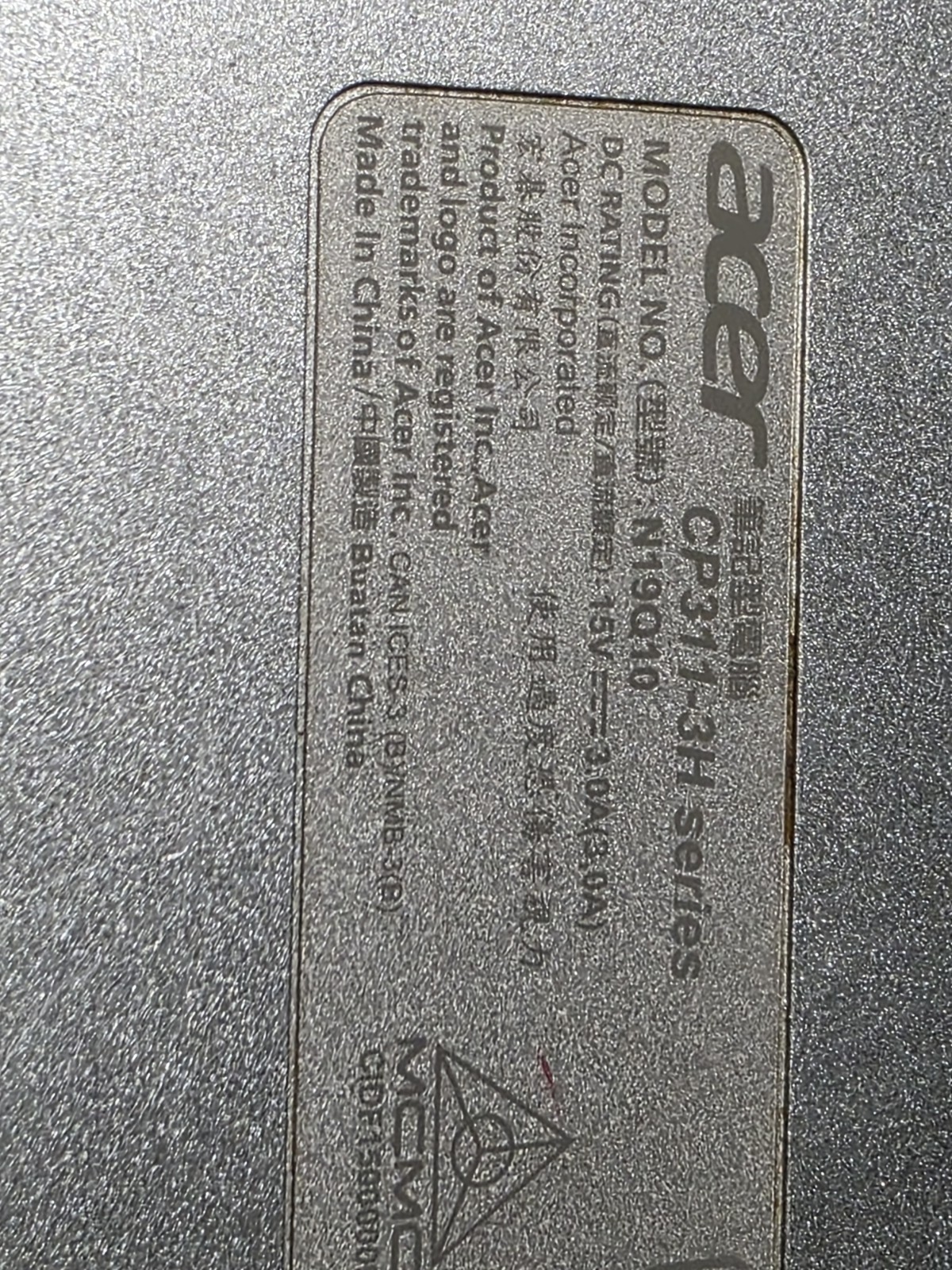 Acer Chromebook CP311-3H-K3WL 11.6in 2-in-1 Touch Celeron 4GB 32GB
