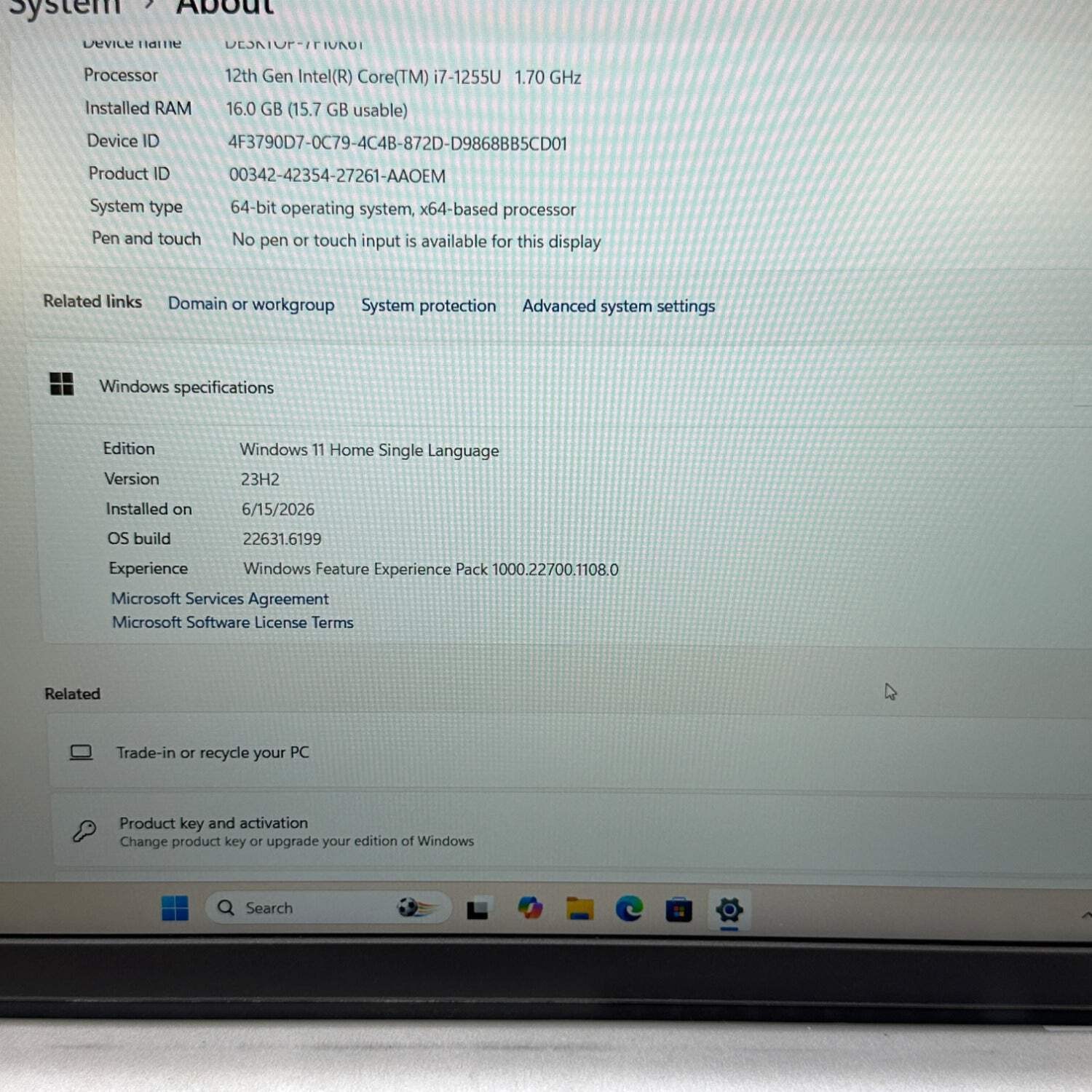 Dell Inspiron 3520 15.6″ i7-1255U 1.7GHz 16GB RAM 1TB SSD