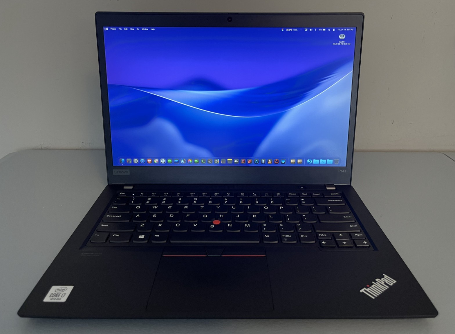  Lenovo ThinkPad P14s Gen 1 Intel i7-10510U 8GB RAM 256GB NVMe macOS 26 Tahoe