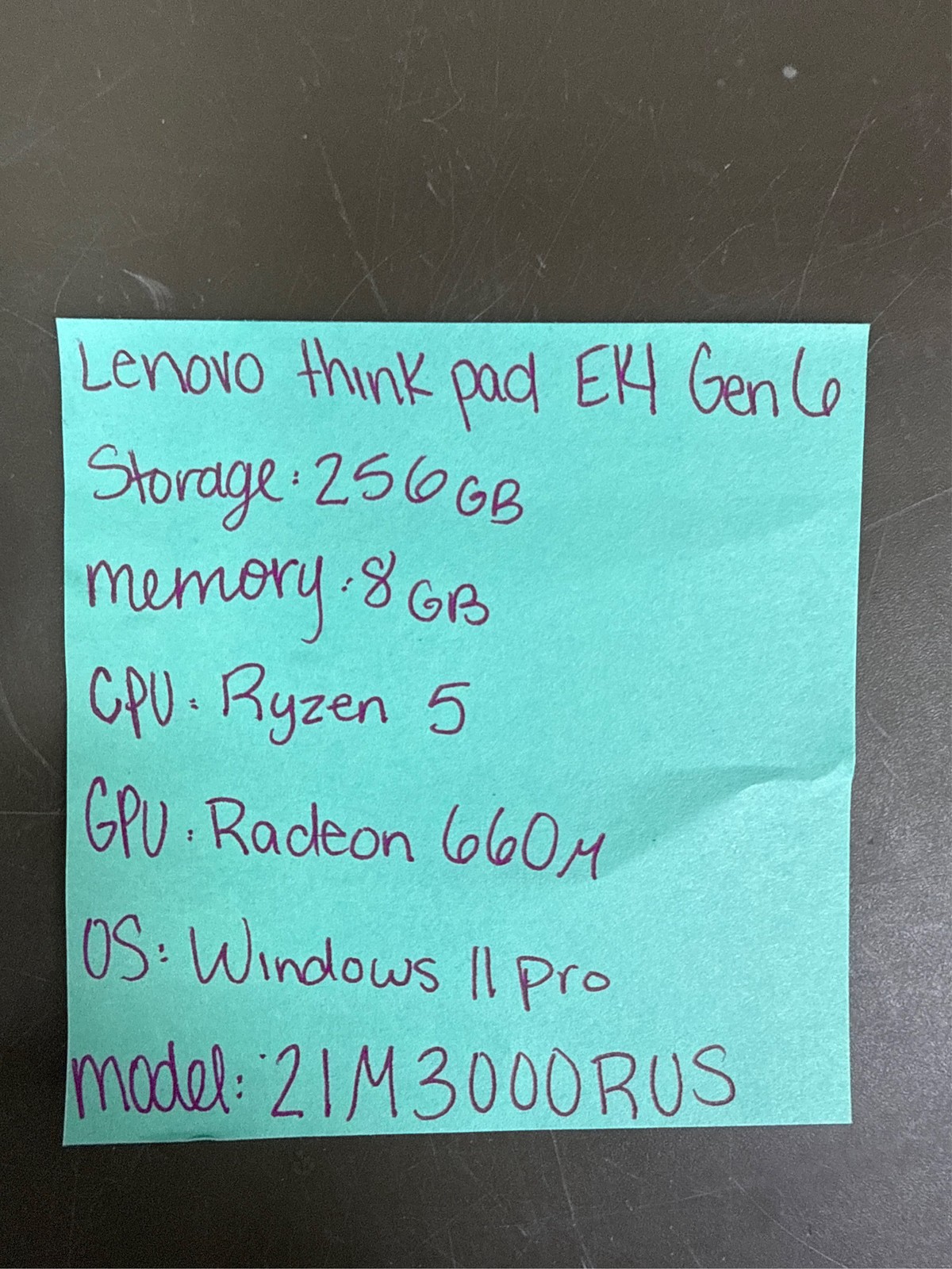 Lenovo ThinkPad E14 14″ Laptop Ryzen 5 7535U 8GB 256GB SSD W11P 21M3000RUS