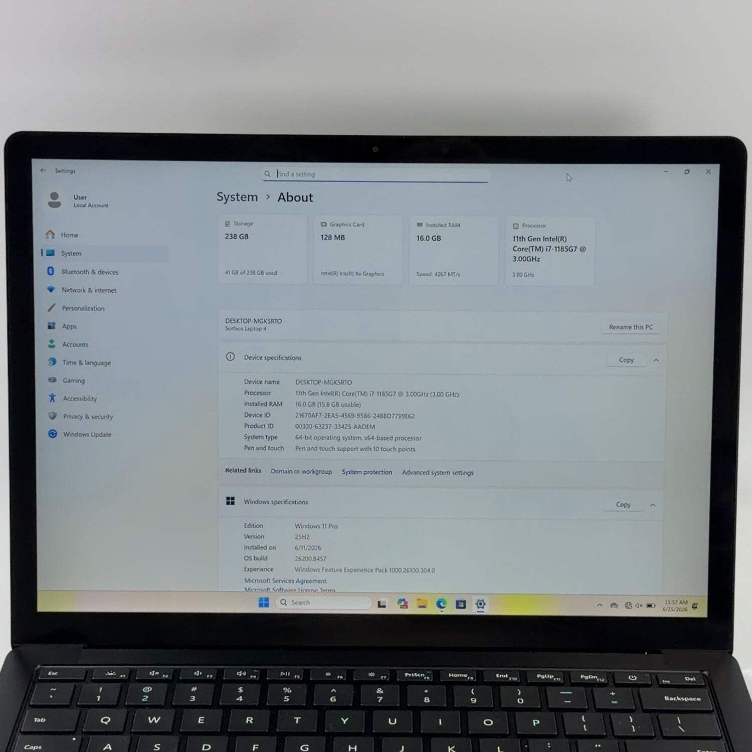 Microsoft Surface Laptop 4 1951 13.5″ i7-1185G7 3.0GHz 16GB RAM 256GB SSD
