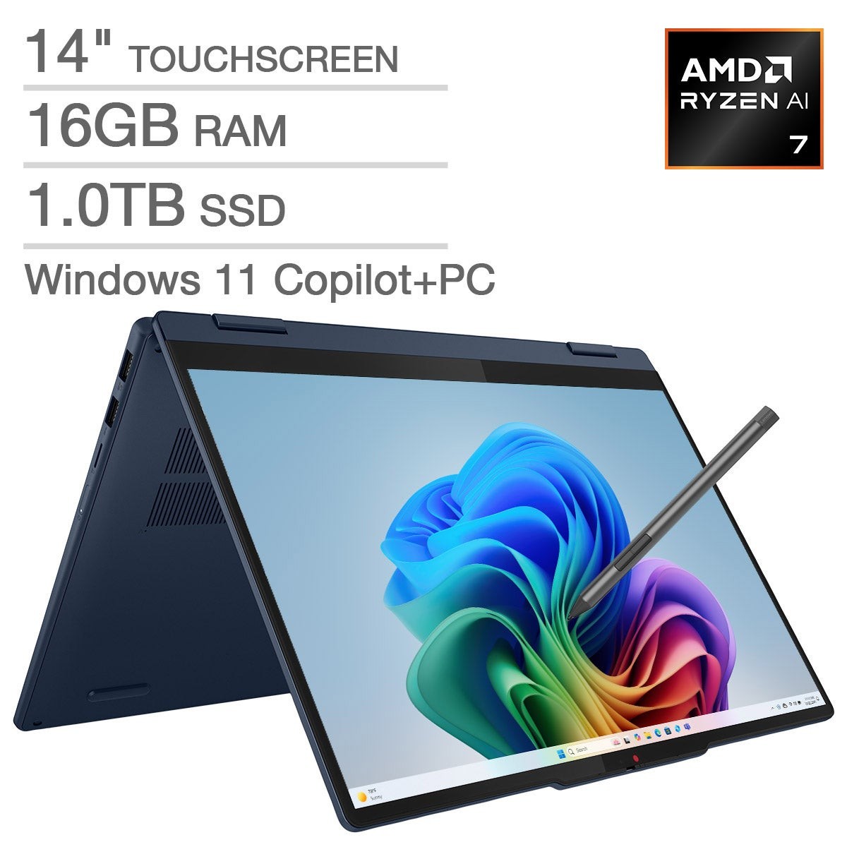 Lenovo IdeaPad 5 14″ 2-in-1 – Ryzen AI 7 350, 16GB, 1TB, w/ Pen