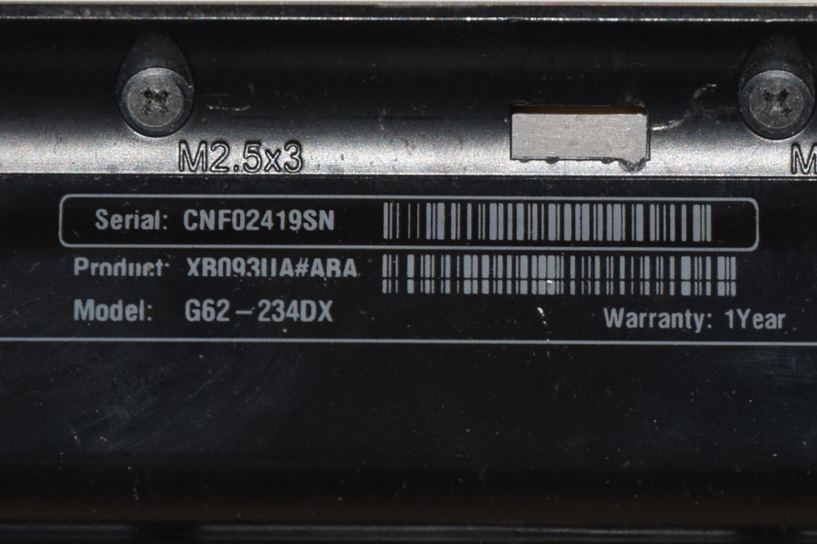 DEAD JUNK HP G62-234DX 14″ Laptop Incomplete AS IS Parts Repair