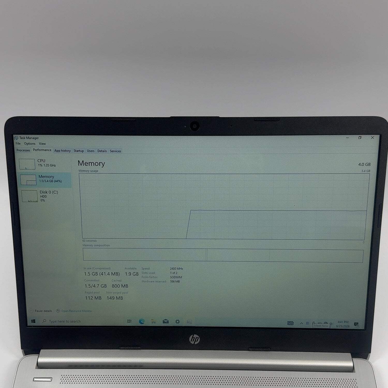 HP Laptop 14-DK1025WM 14″ Ryzen 3 3250U 2.6GHz 4GB RAM 1TB HDD