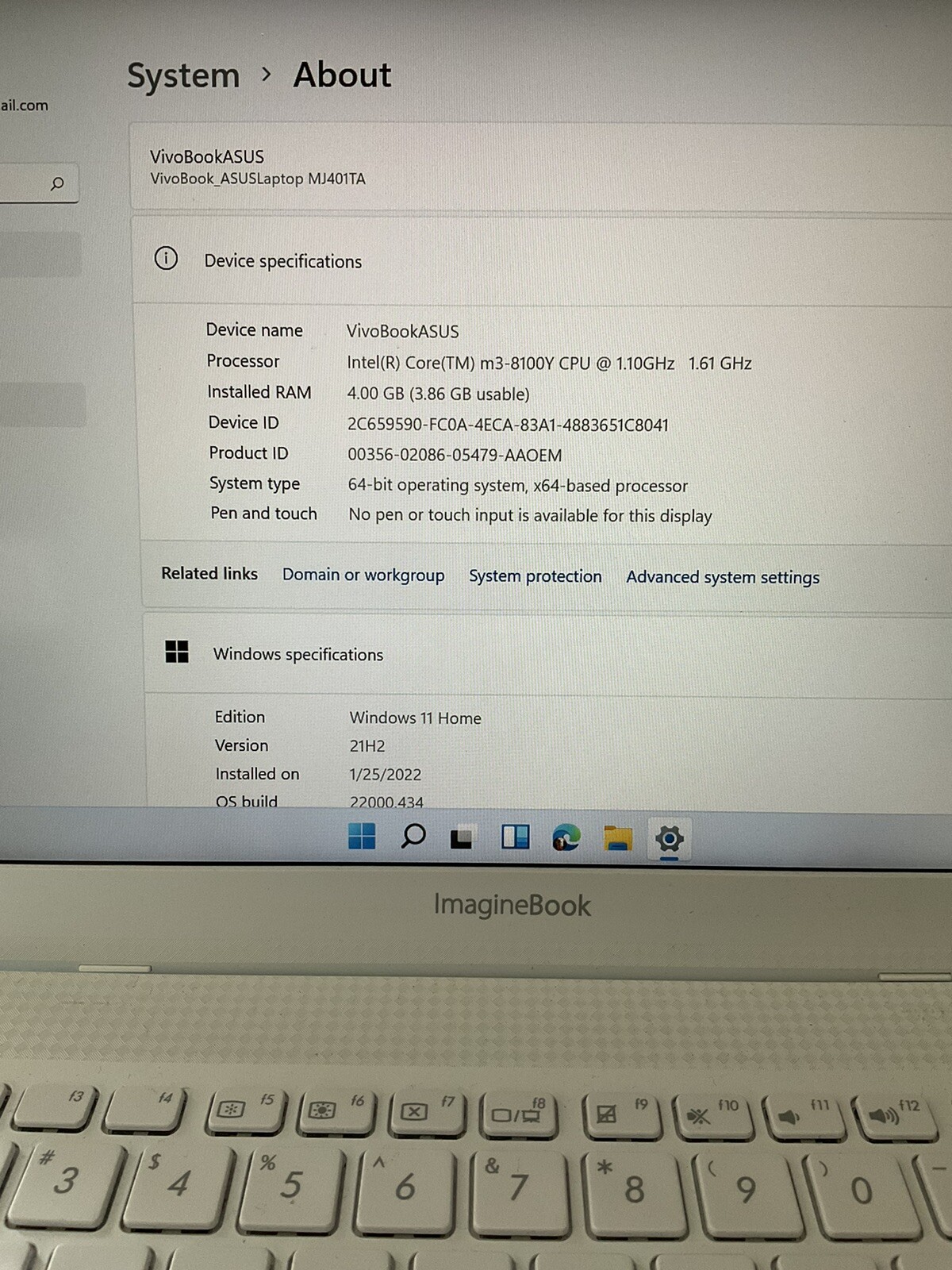 ASUS ImagineBook MJ401TA 14 inch (128GB, Intel Core M, 3.40GHz,4GB)…