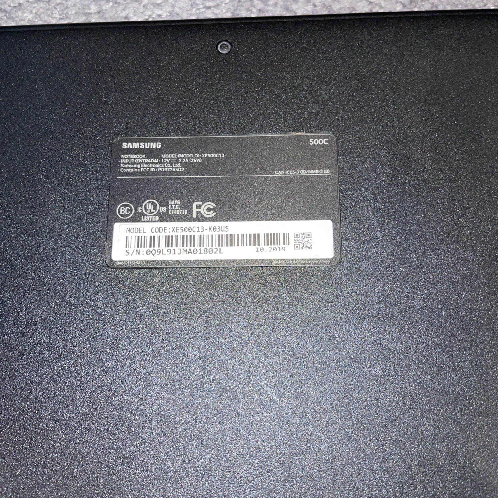 Samsung Chromebook 3 XE500C13 11.6in. (16GB, Intel Celeron N, 2.48GHz, 2GB)