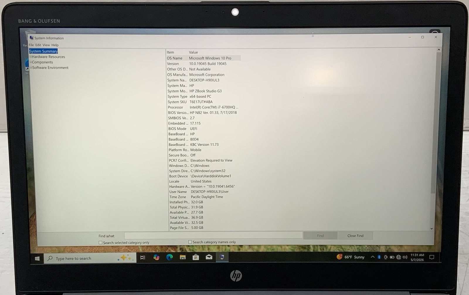 HP ZBook Studio G3 15.6″ Core i7-6700HQ 32GB Ram, 512GB SSD, W10P, Quadro M1000M