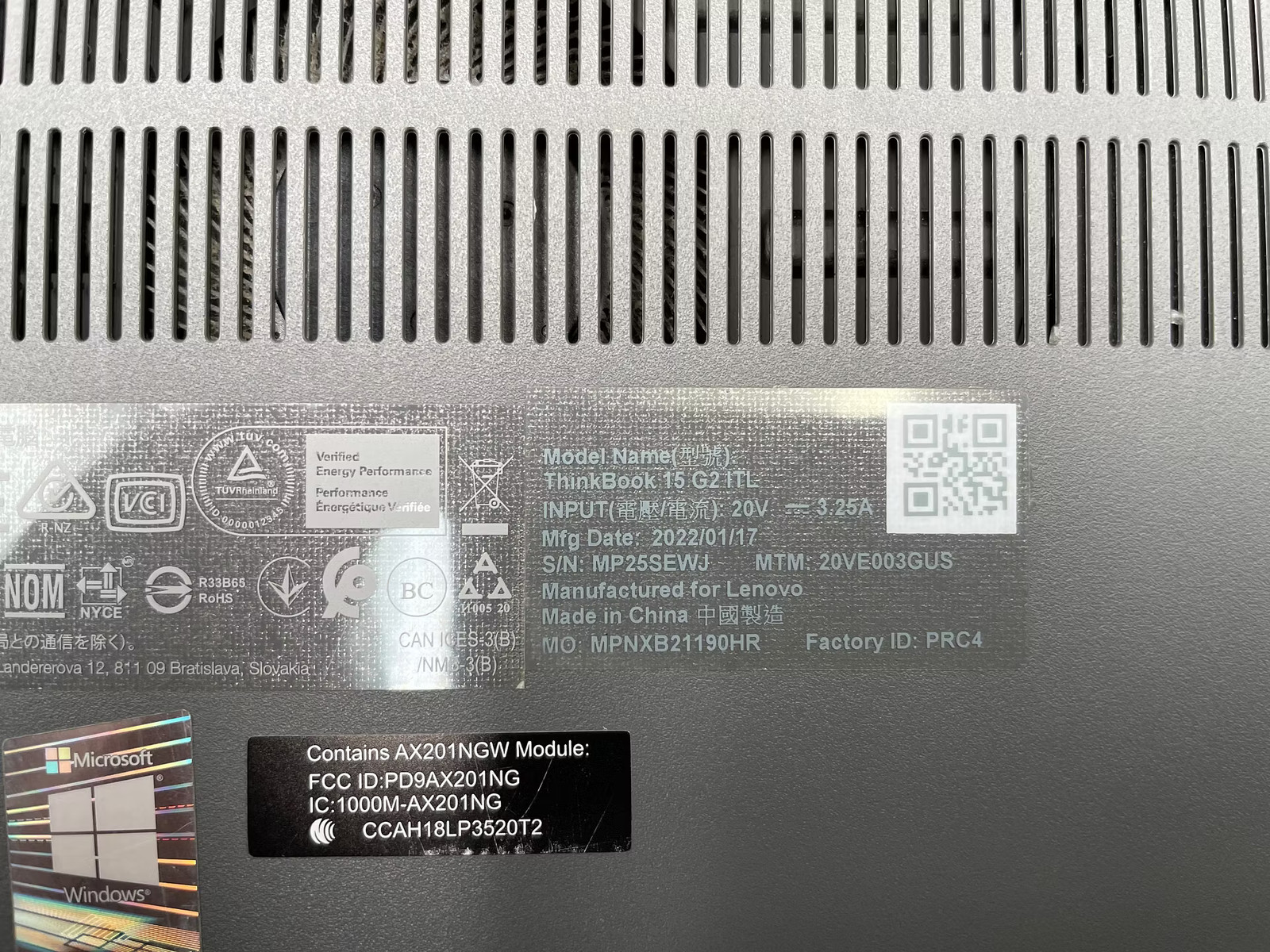 Lenovo ThinkBook 15 G2 ITL Used 15.5″ (i5-1135G7-16GB-256GB NVMe)