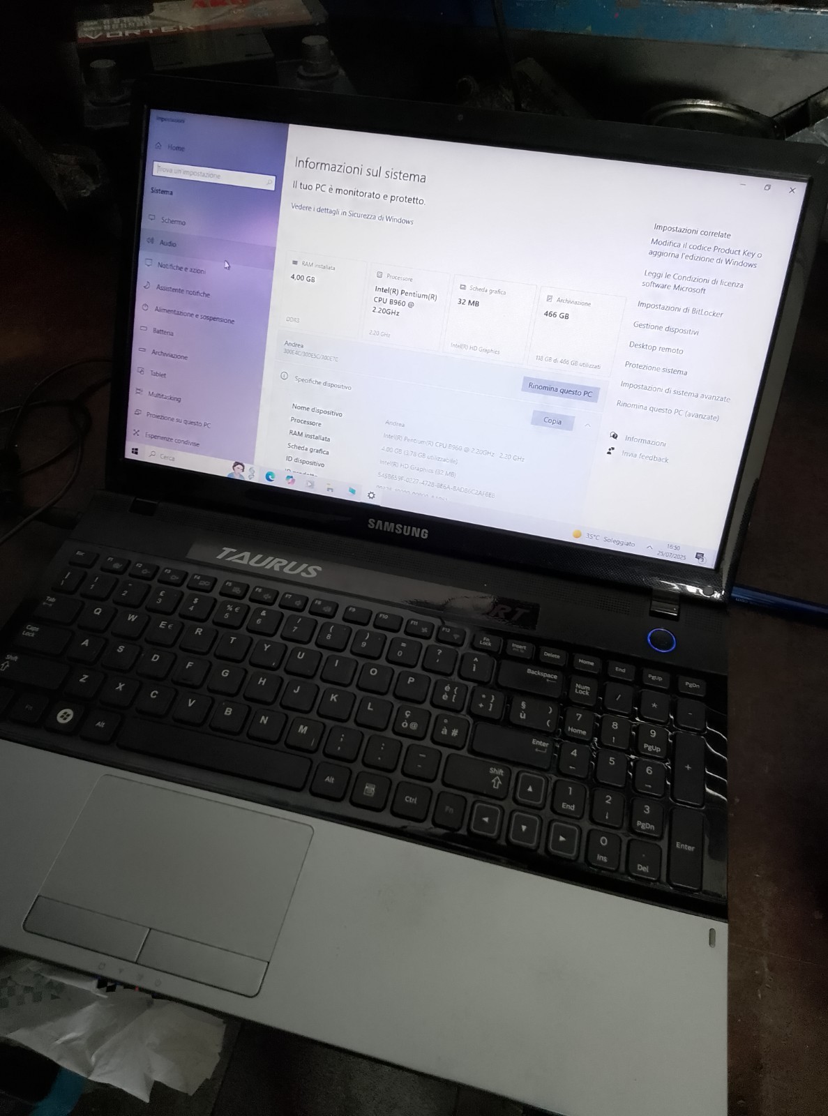 Pc computer portatile samsung NP300E5c notebook samsung