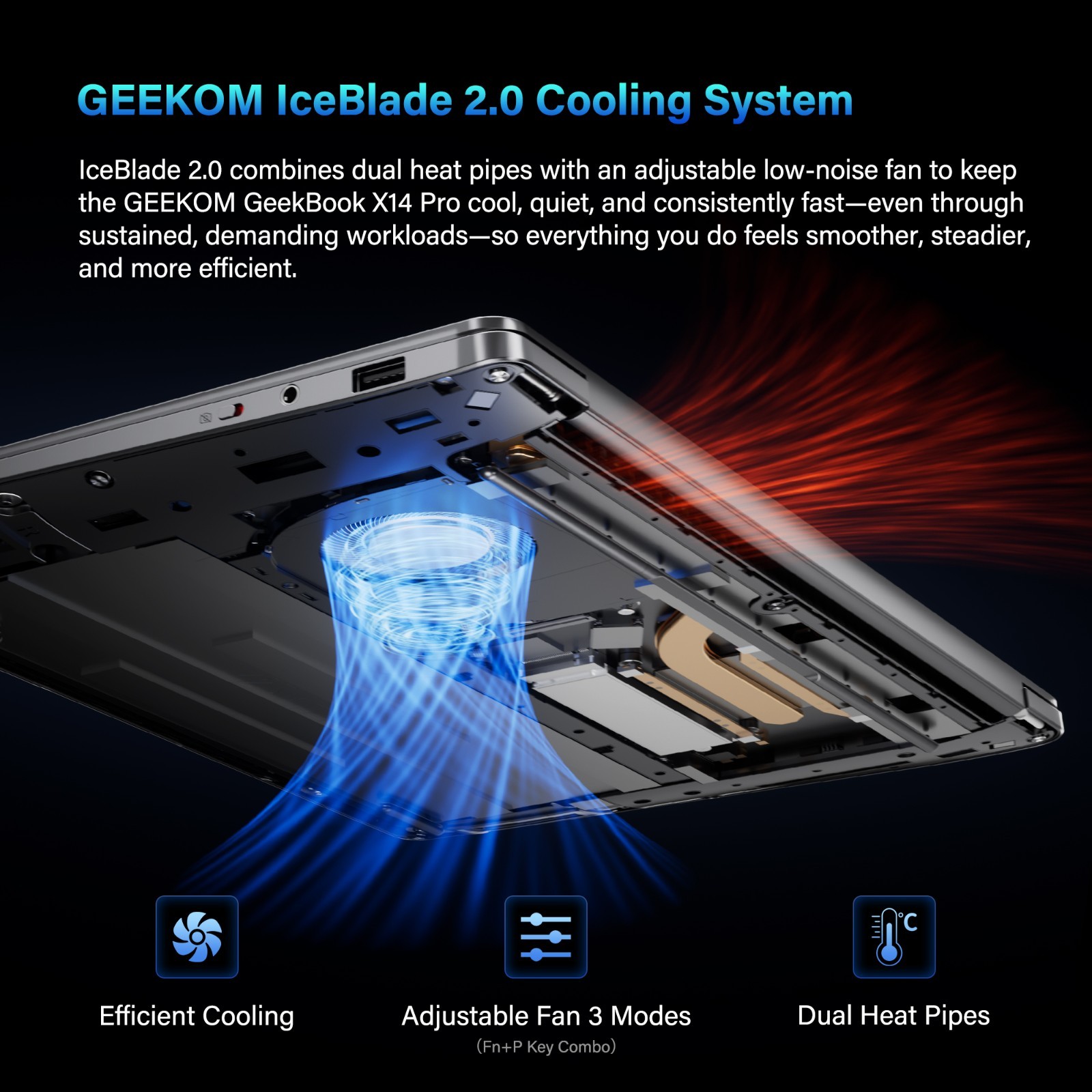 GEEKOM GeekBook X14 Pro Laptop, 2.2lbs Ultra Thin 14″ 2.8K OLED Laptop Computer