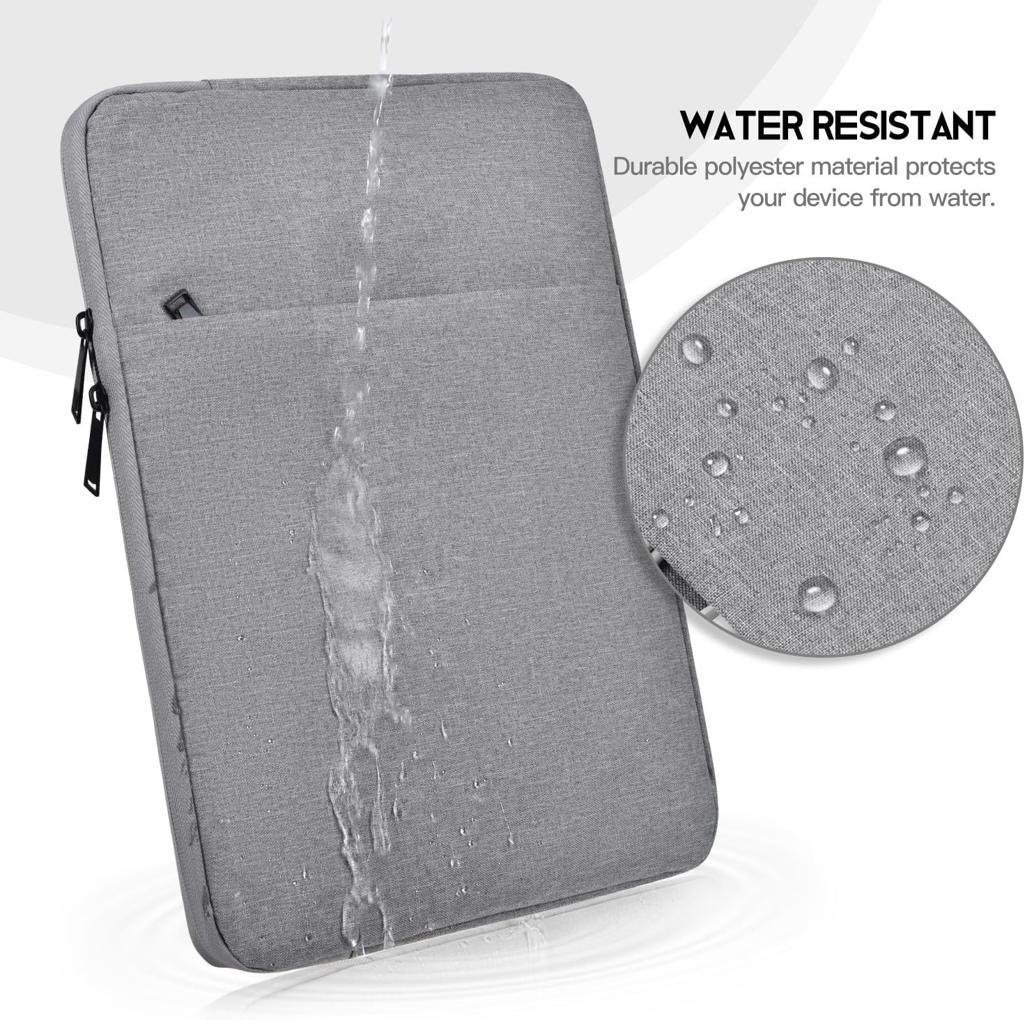 Padded Water Resistant Sleeve for 15.6-16.1 Inch Portable Monitors, Protective C
