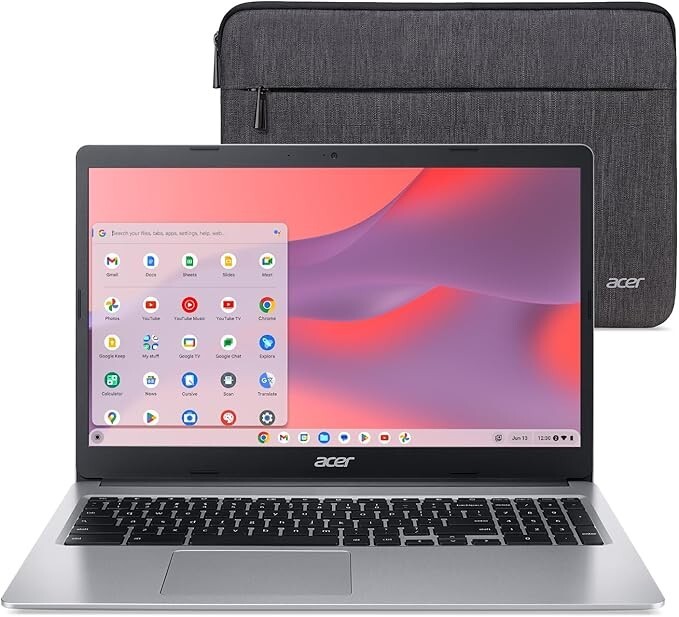 BRAND NEW Acer Chromebook 315 15.6″ 64GB Laptop CB315-3H-C69K WITH CASE SLEEVE