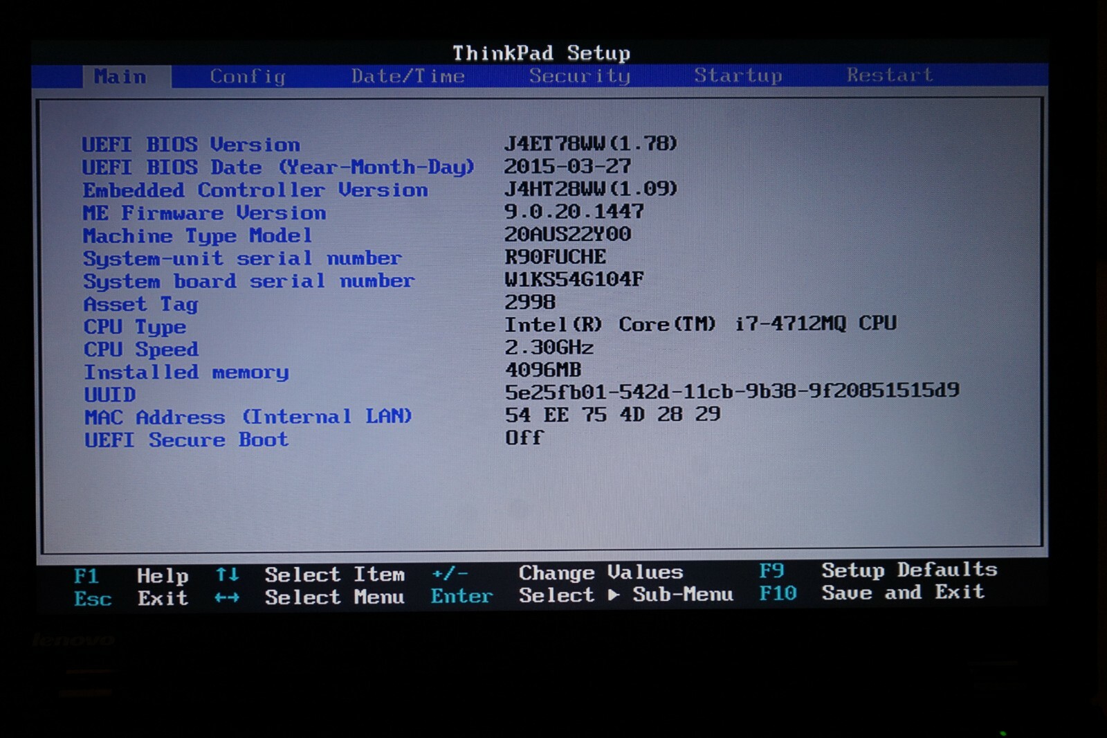 ^ Lenovo ThinkPad L540 i7-4712MQ @ 2.3GHz 15.6″ 4GB Ram No HD #C1266