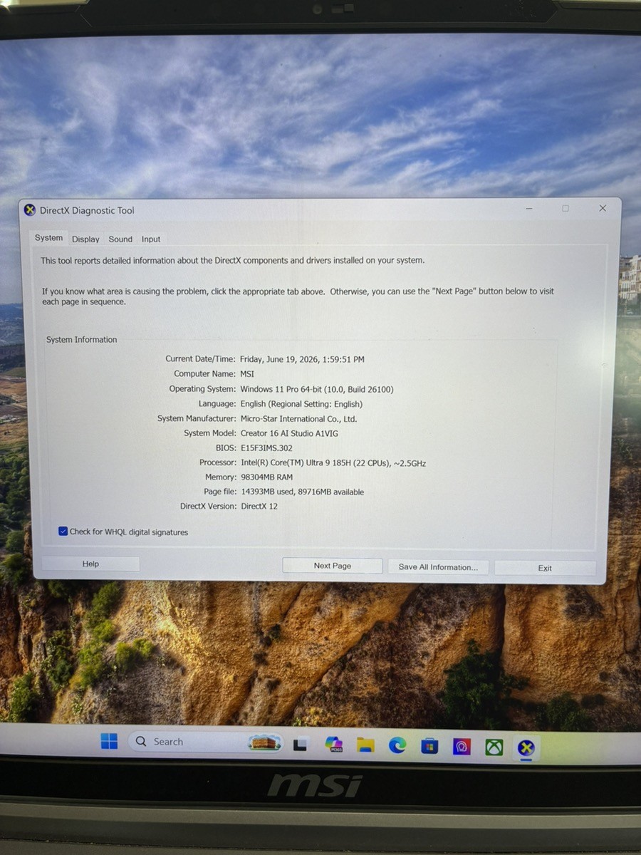 MSI CREATOR 16″ I9 ULTRA 2.5 GHZ 98GB RAM 8TB SSD WIN 11 PRO (MAEE-A (PPG013700)