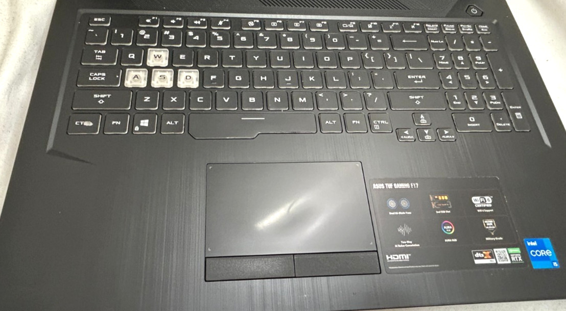 17.3″ ASUS TUF Gaming F17 Intel Core i5 2.6GHz 8GB RAM 512GB SSD !READ! LPT-401