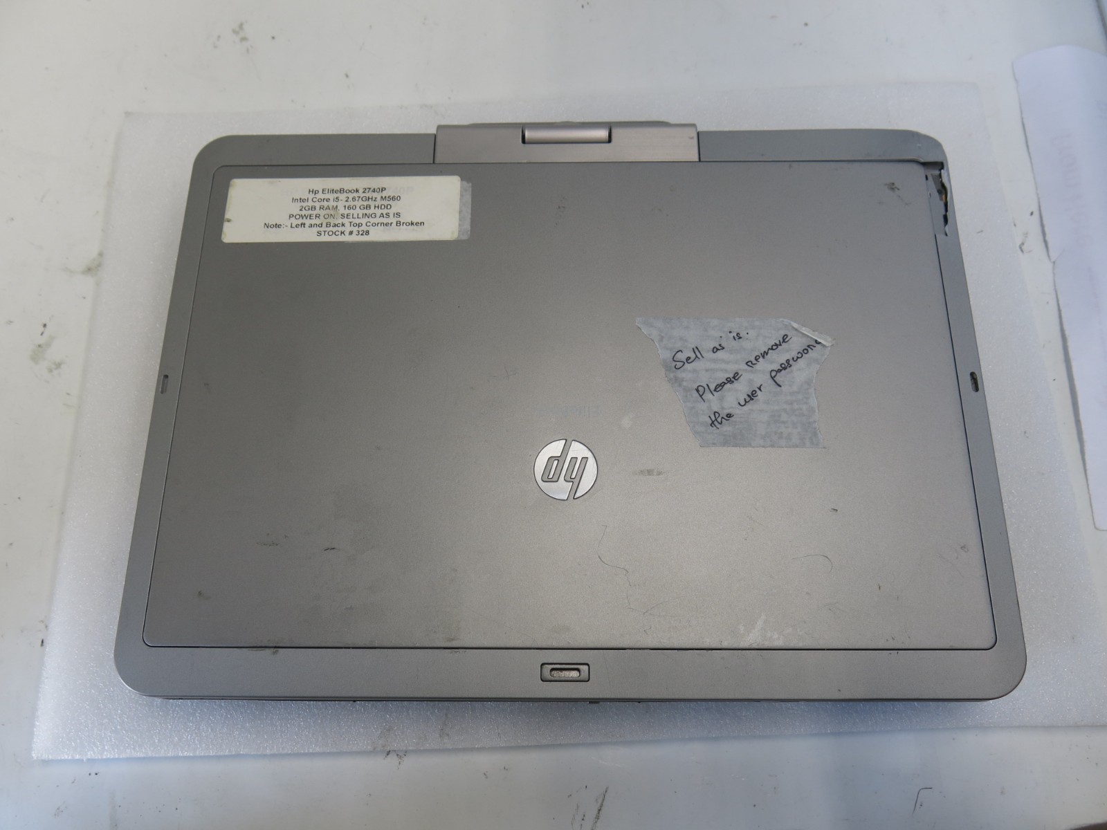 HP EliteBook 2740p Laptop | Core i5 M560 2.67GHz 2GB Ram 160GB HDD | Powers On