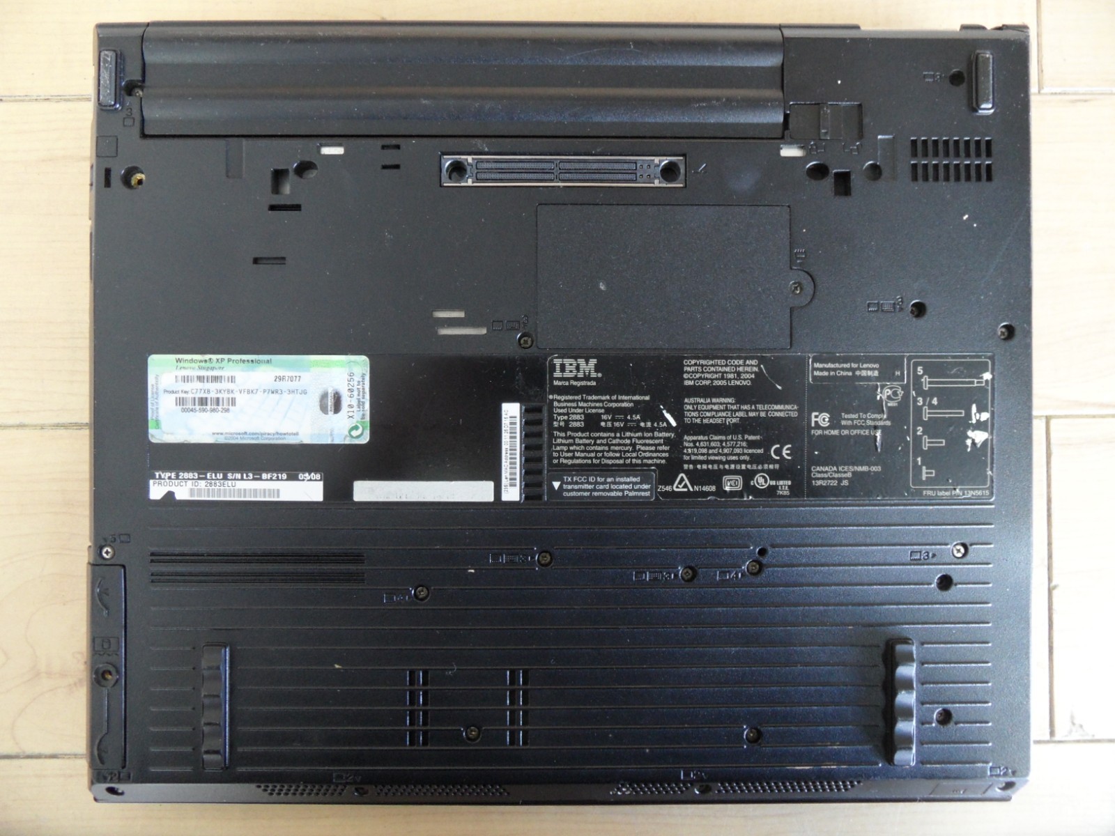 IBM ThinkPad R51 Laptop For Parts Posted Bios 30GB Hard Drive Wiped *