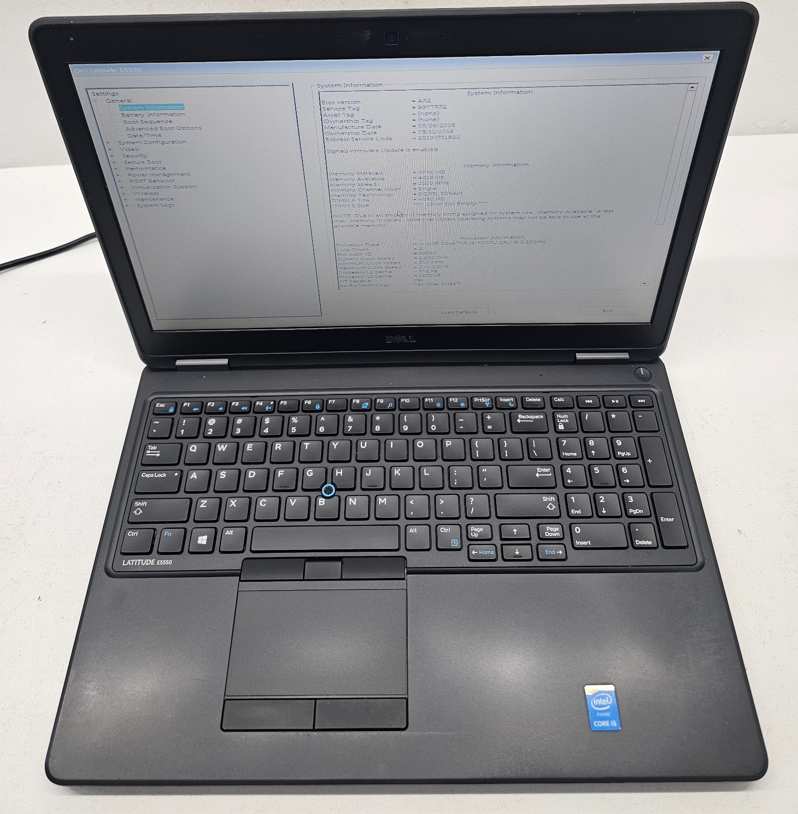 Dell Latitude E5550 15.6″ Laptop Intel Core i5-5200U 4GB Ram NO HD/OS (FL)