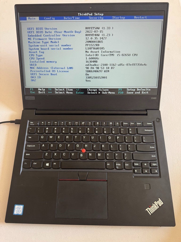 Lenovo ThinkPad E480 Laptop Intel Core i5-7200U 8GB RAM – No SSD