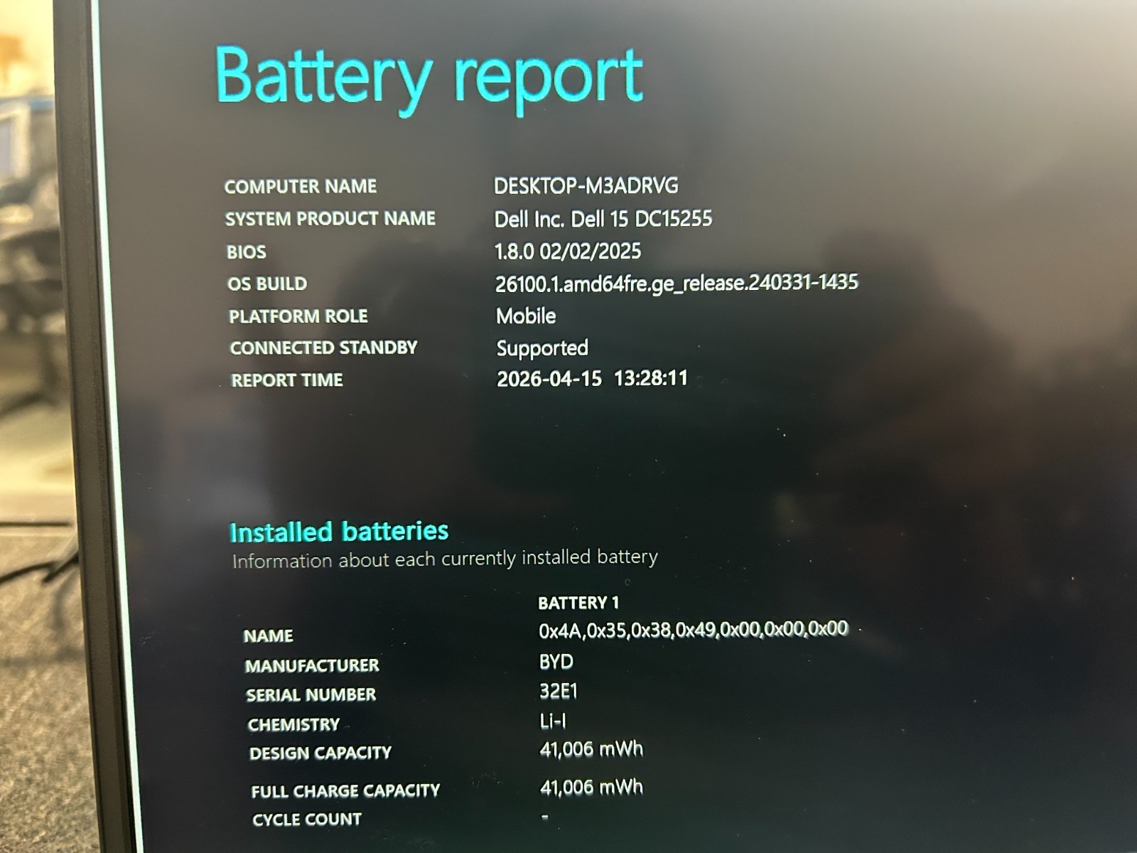 DELL 15 DC15255 G8MK9, AMD Ryzen 7 7730U, 2.00 GHz, 16 GB RAM, 512 GB NVMe SSD