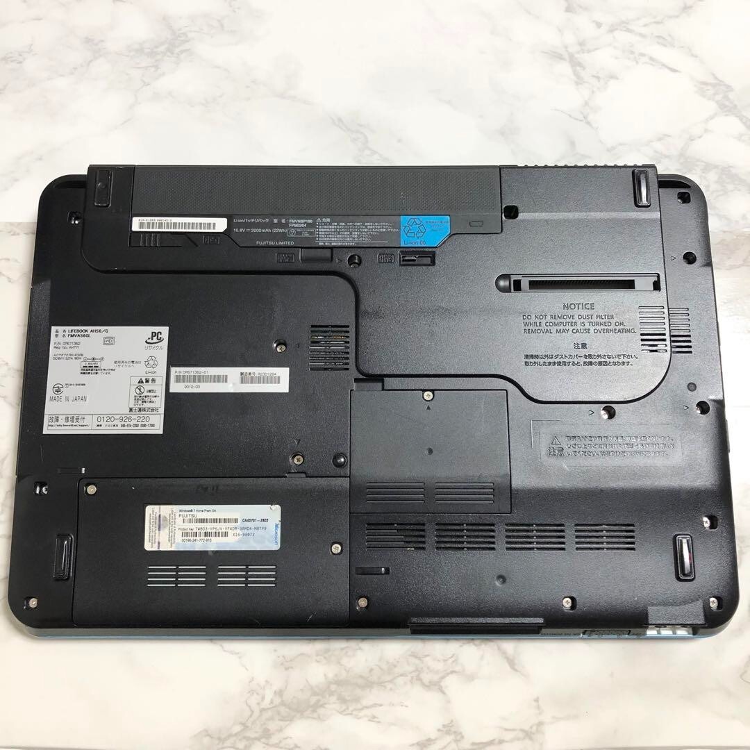 FUJITSU FMV−LIFEBOOK AH FMVA56GL I7−2670QM/HD GRAPH. 3000 Notebook PC 18