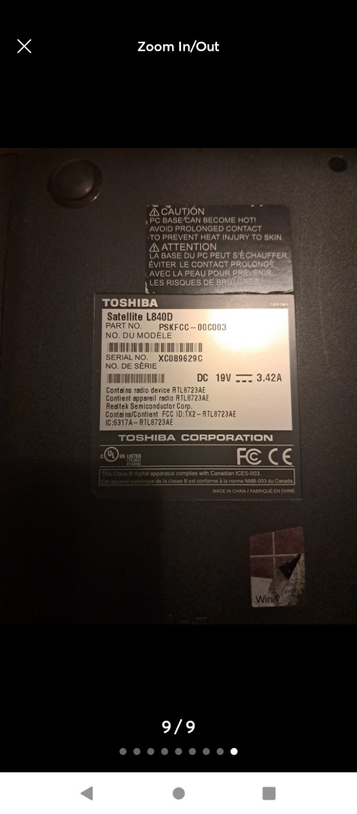 Toshiba Satellite L840D 15.6″ AMD A8-4500M 1.90GHz 8GB 595GB HDD Win10 Pro