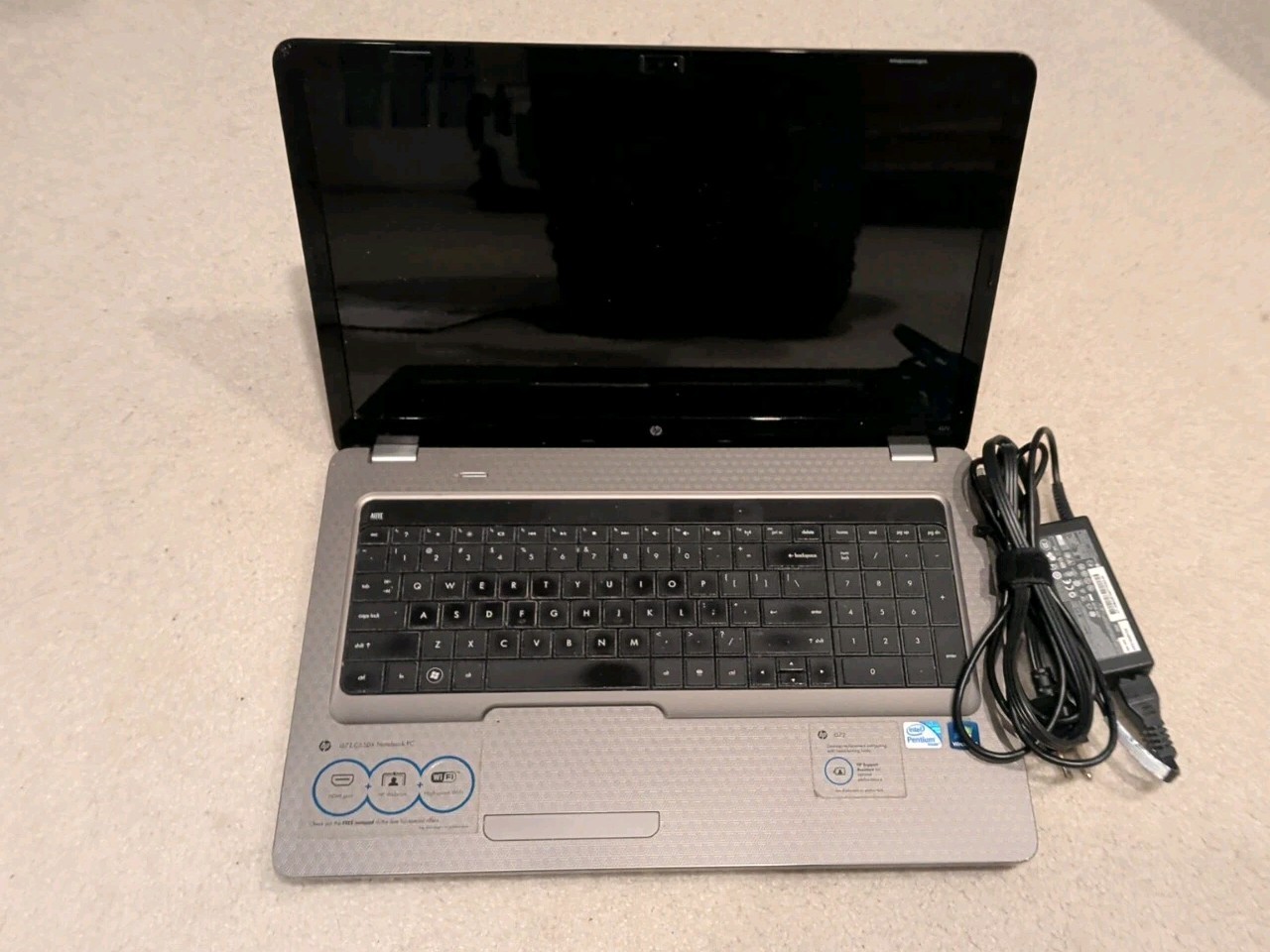 HP G72-C55DX Intel Pentium P6100 2GHz 4 GB – No HDD – No Battery