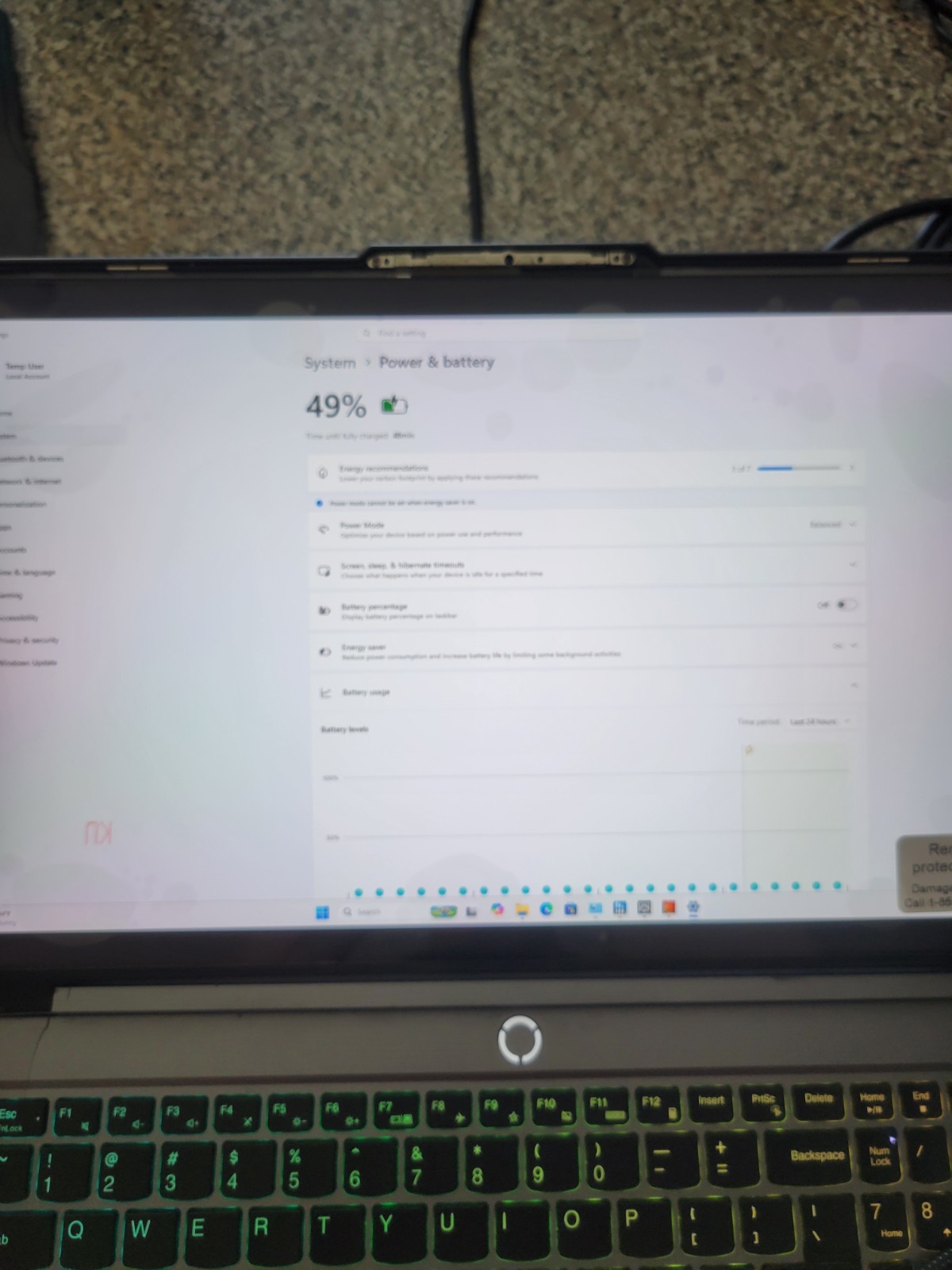 MOTHERBOARD Only: Legion 5 16IRX9 i9-14900HX RTX4070 Gaming Laptop Parts Out