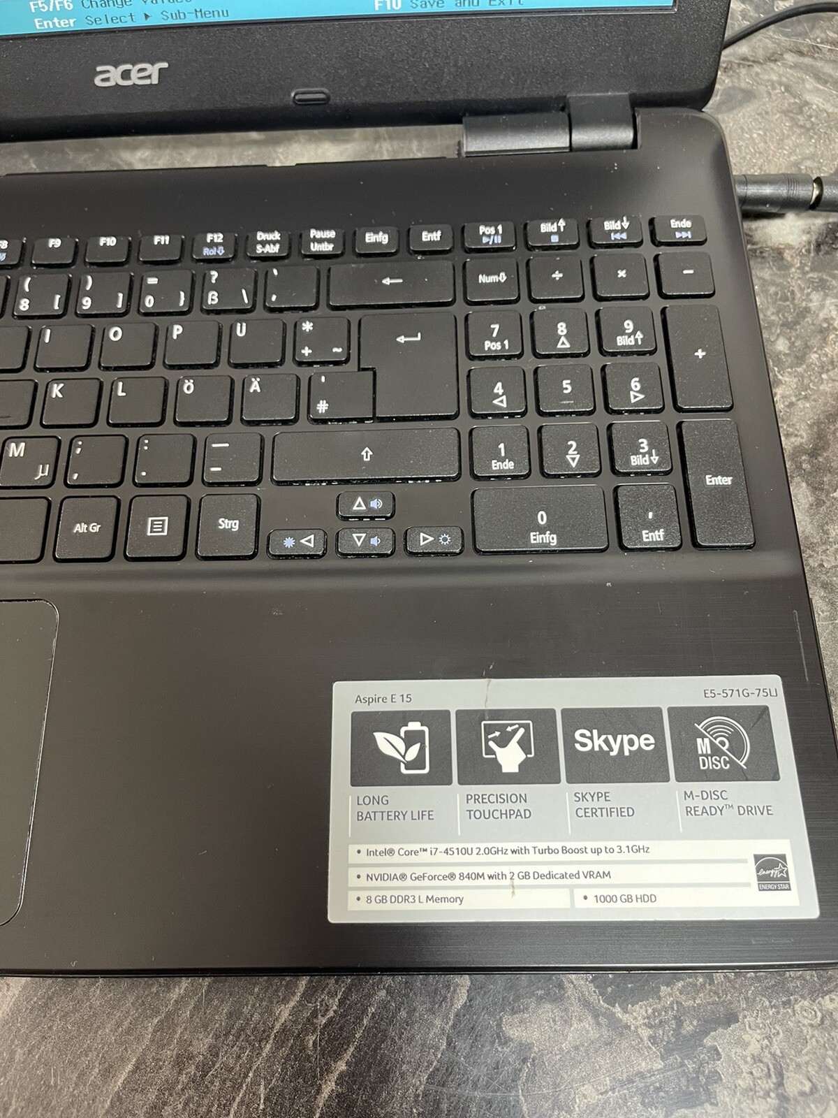 Gaming Acer E5 571 i7 4th gen