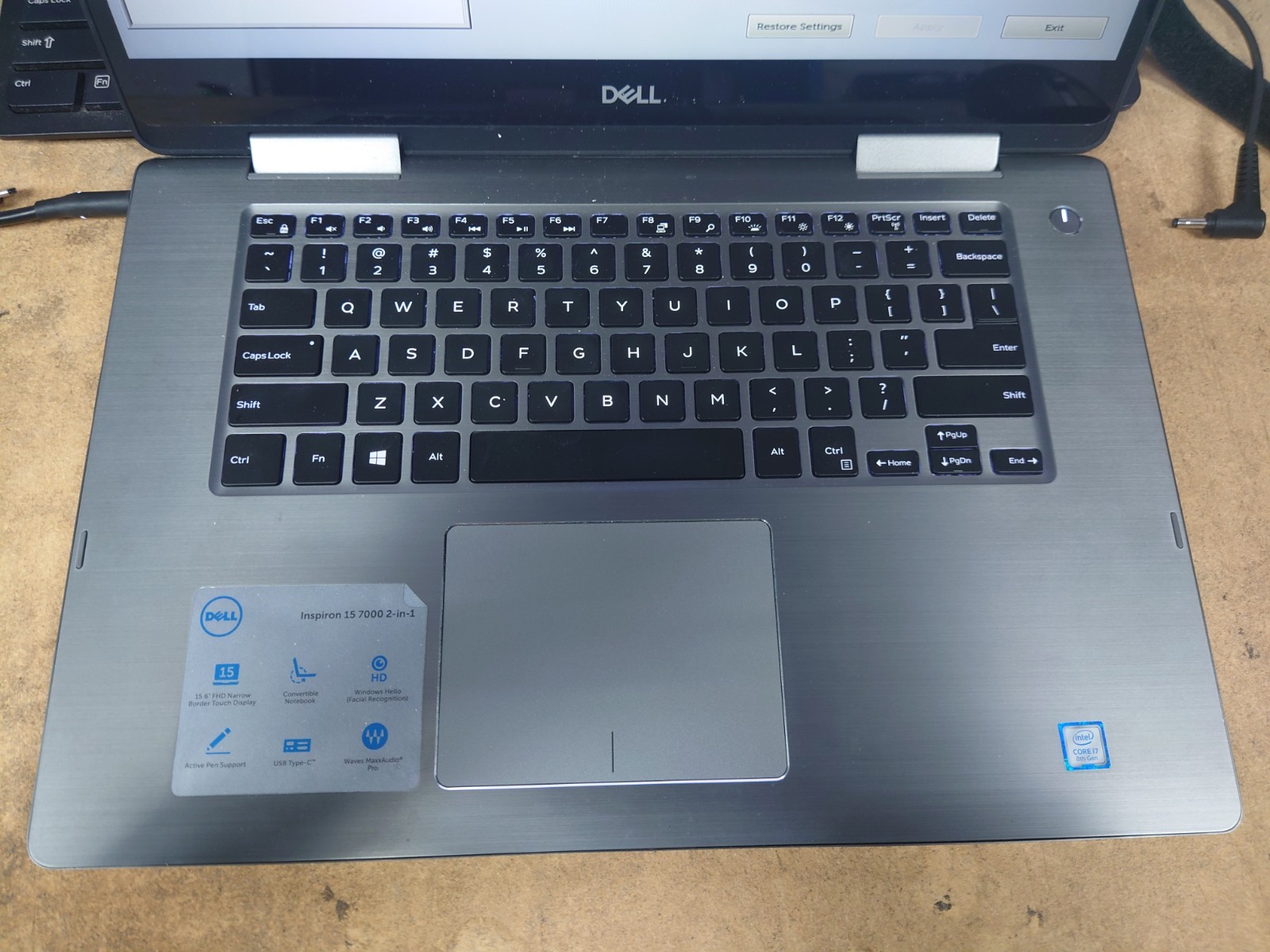 Dell Inspiron 15 7573 2-in-1 15.6″ FHD i7-8550U 12GB RAM 256GB SSD No OS