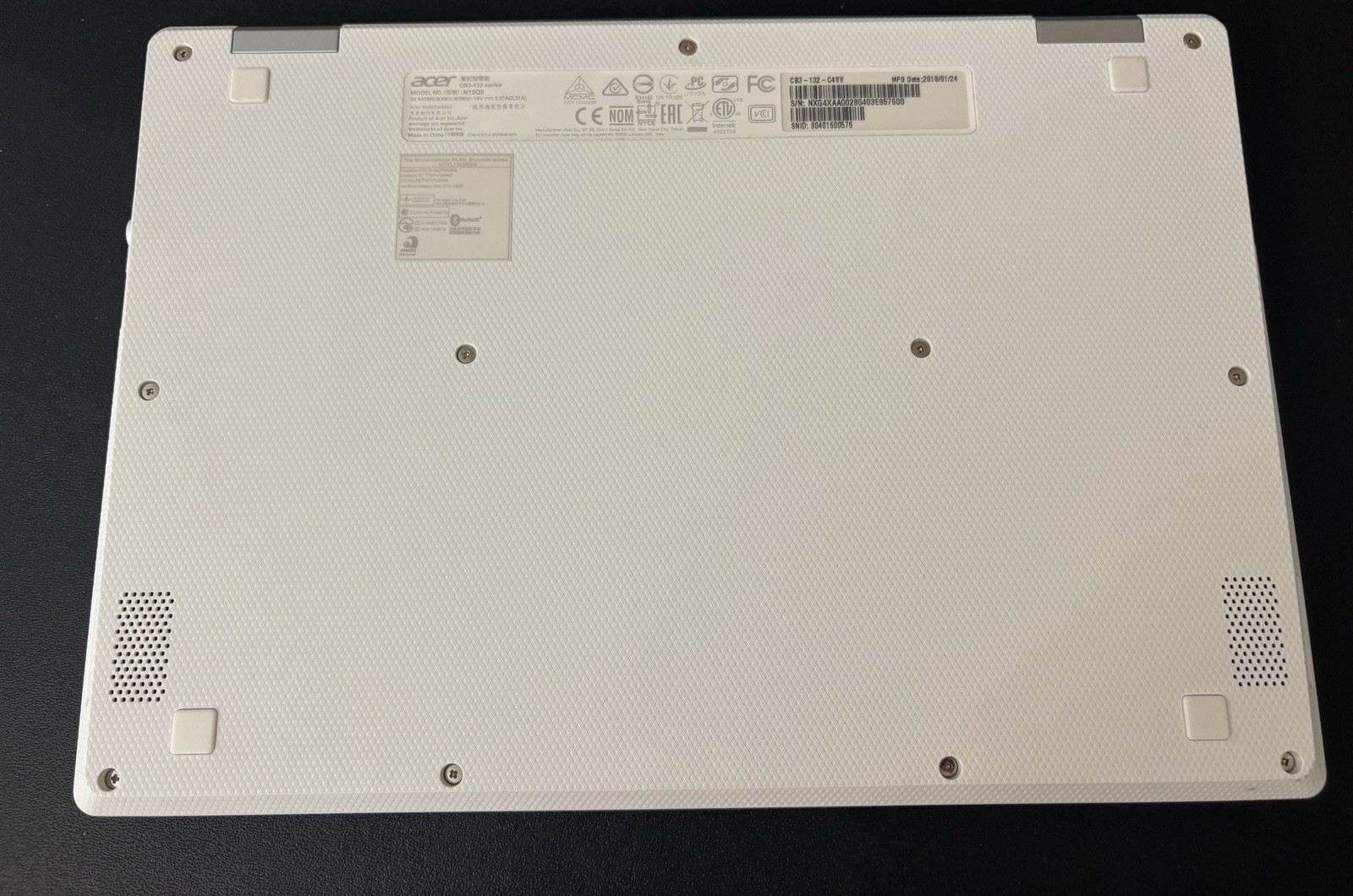 Acer Chromebook N15Q8 11.6″ Intel N3060@1.6GHz 4GB RAM 16GB SSD C738T | C1119