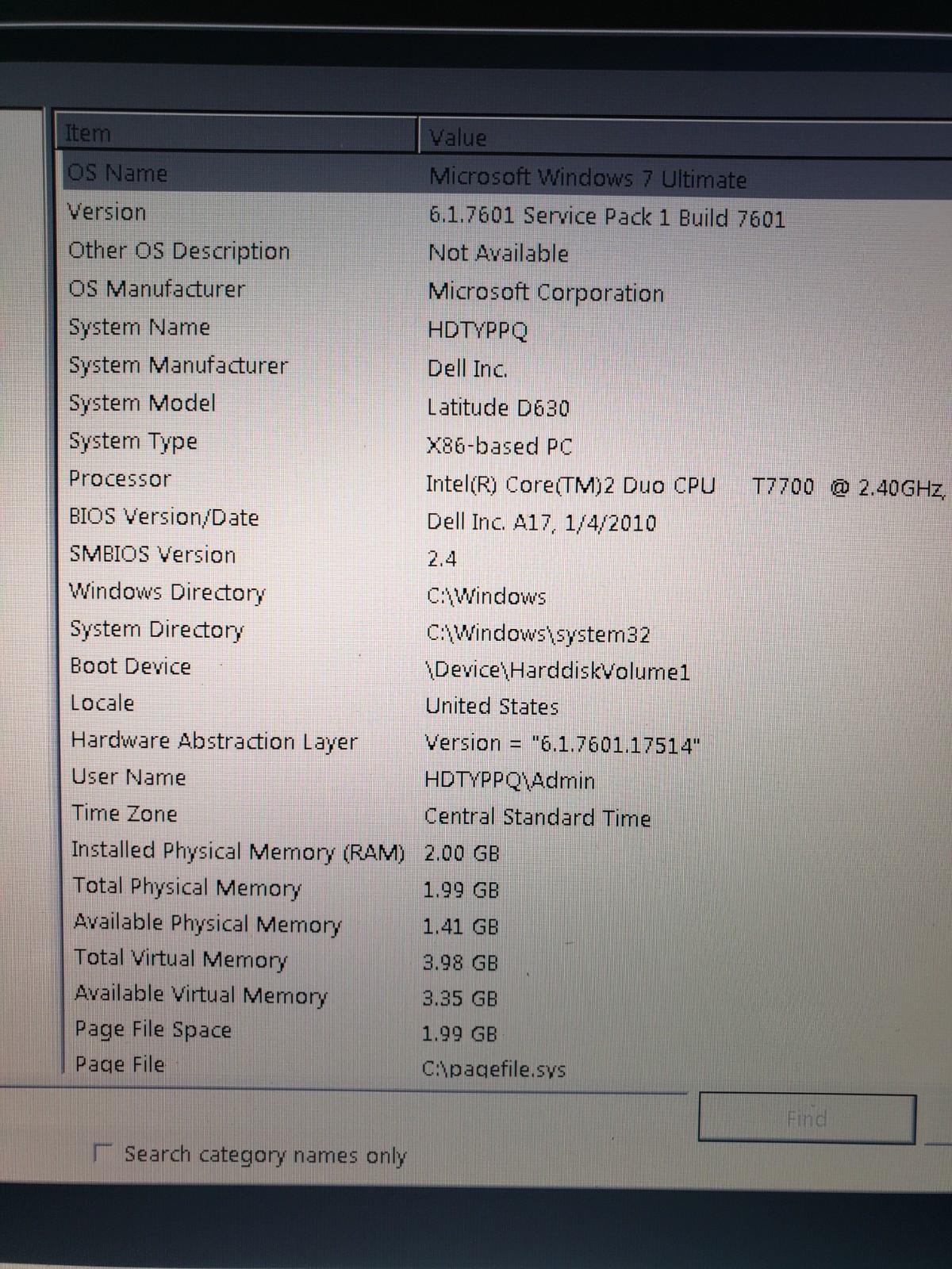 Dell Latitude D630 Laptop Windows Vista WiFi Serial port DVD/CD Works SEE Pics