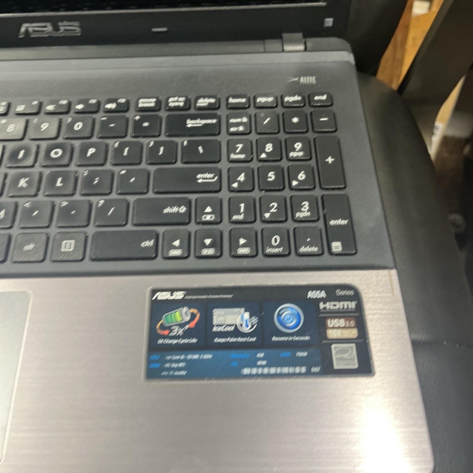 Asus K55A 15″ Laptop Intel i5-3210M NO TURN ON