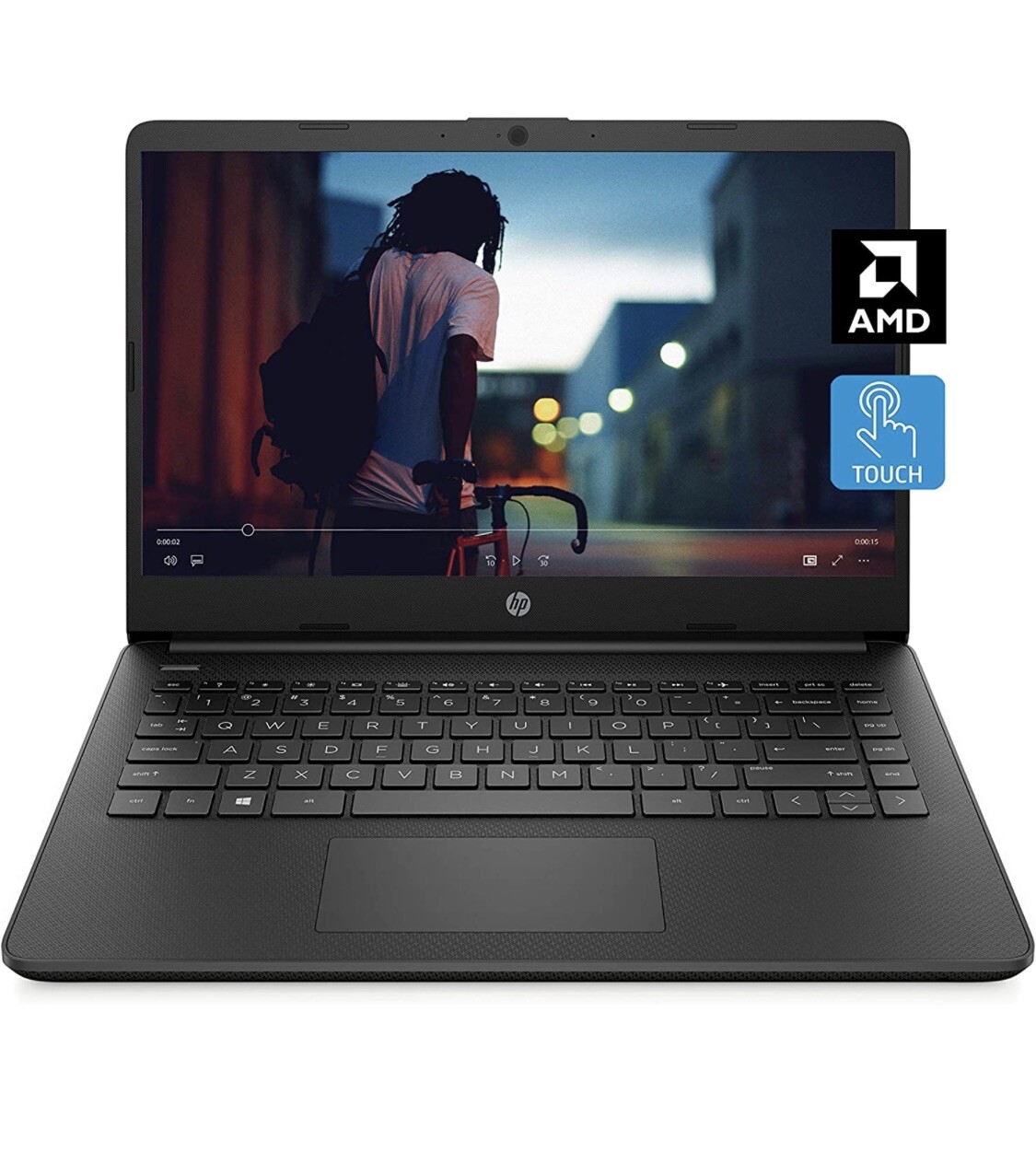 HP 14 Laptop, AMD 3020e, 4 GB RAM, 64 GB eMMC Storage, 14-inch HD Touchscreen