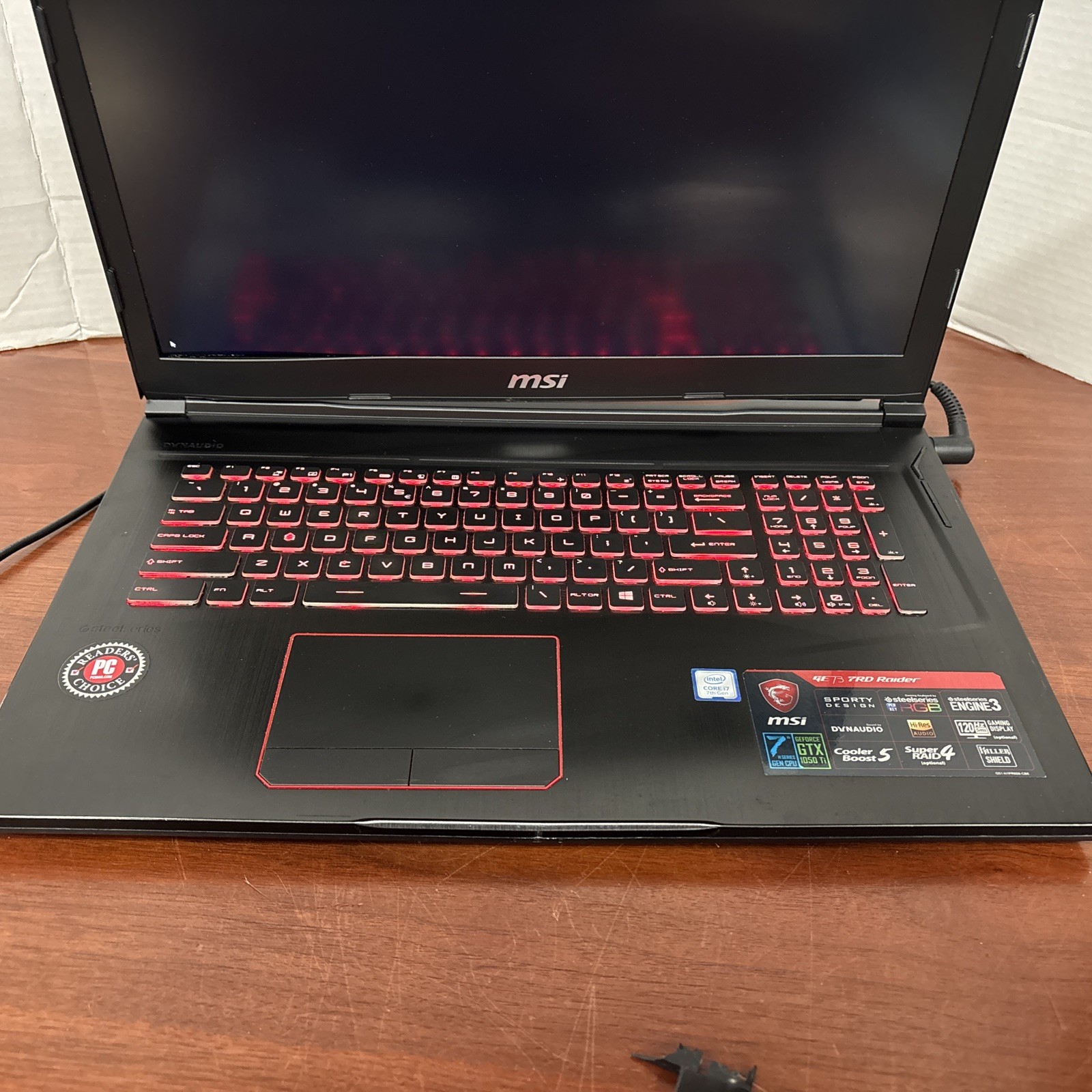 MSI GE73 7RD Raider Gaming Laptop 17.3″ Intel Core i7 7th Gen. ***Parts