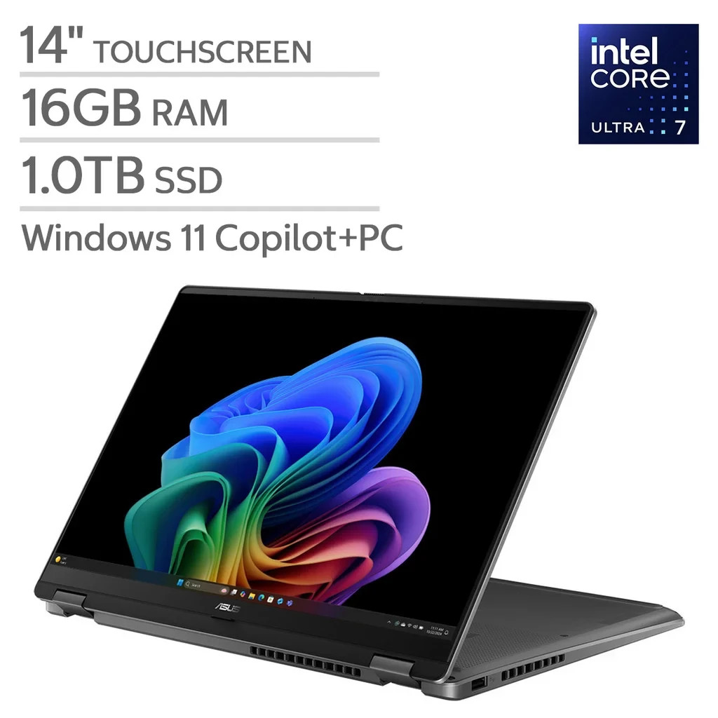 Asus VivoBook Flip TP3407SA-DS74T 14″ OLED Touch Ultra 7 256V 16GB 1TB W11H 2in1