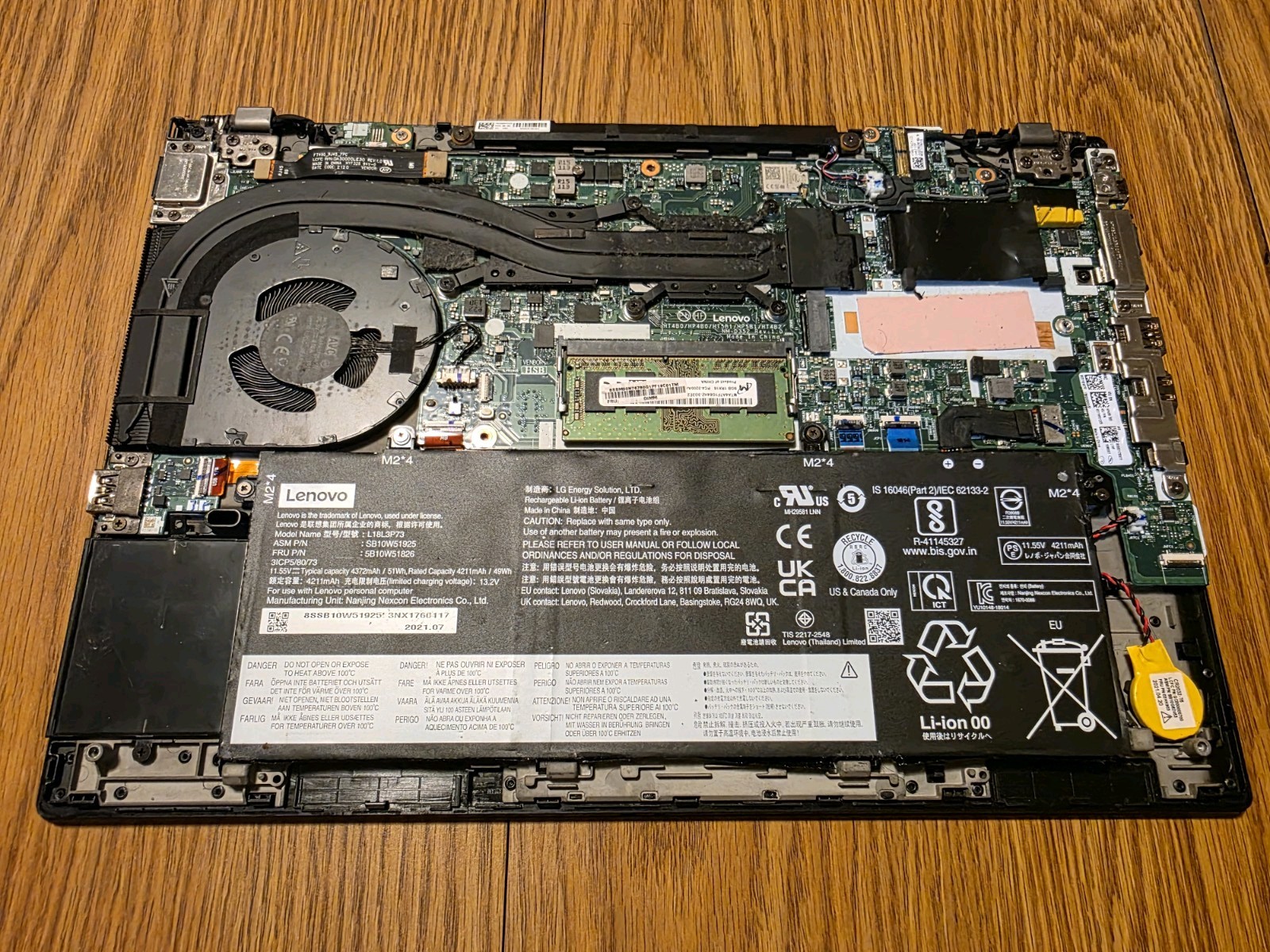 AS-IS Lenovo Thinkpad P14s Gen 2 10th Gen i5 16GB DDR4 RAM NVIDIA T500