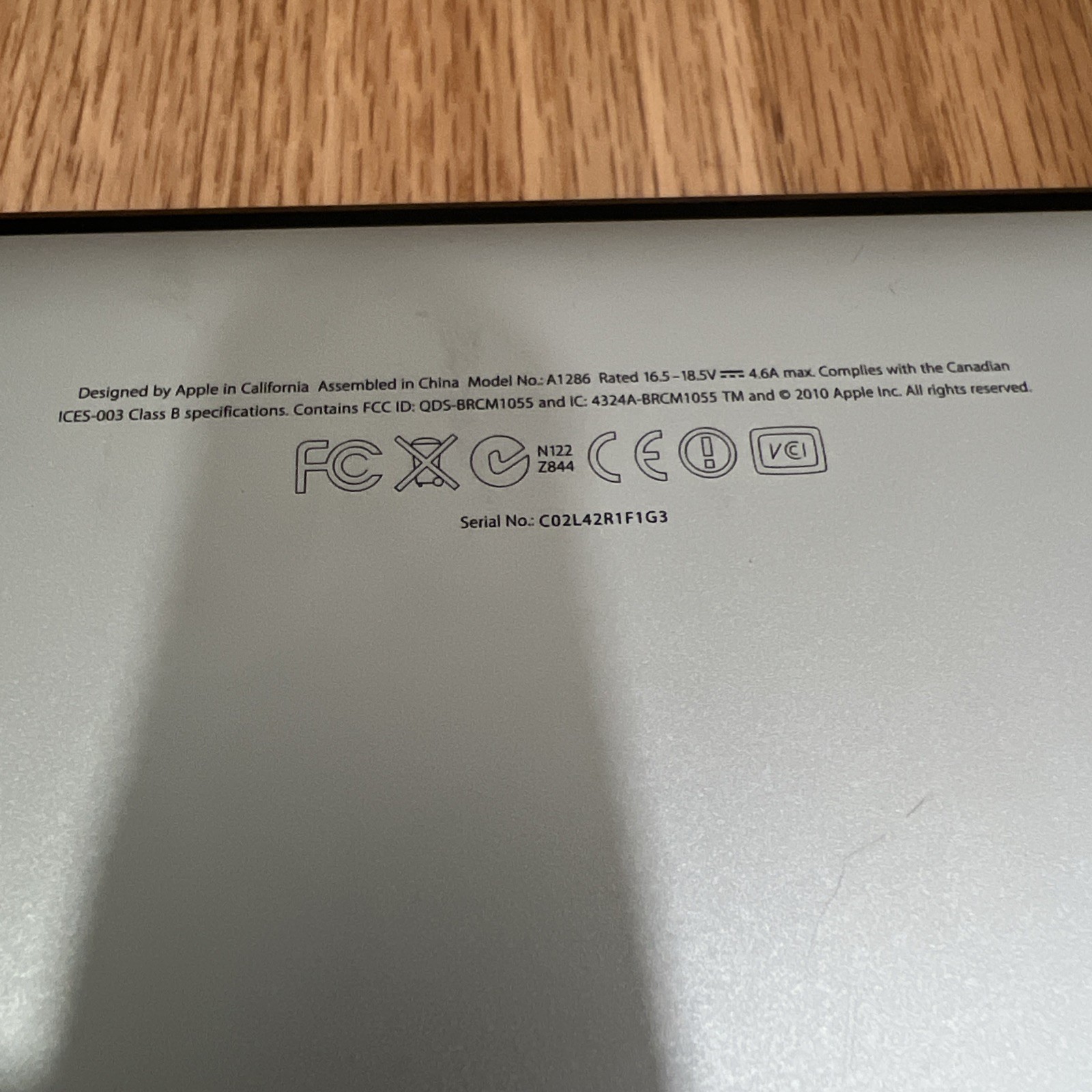 Apple MacBook Pro 15 A1286 C02GP0CWDY5P Late 2011 2.4GHz 15.4″ Laptop For Parts