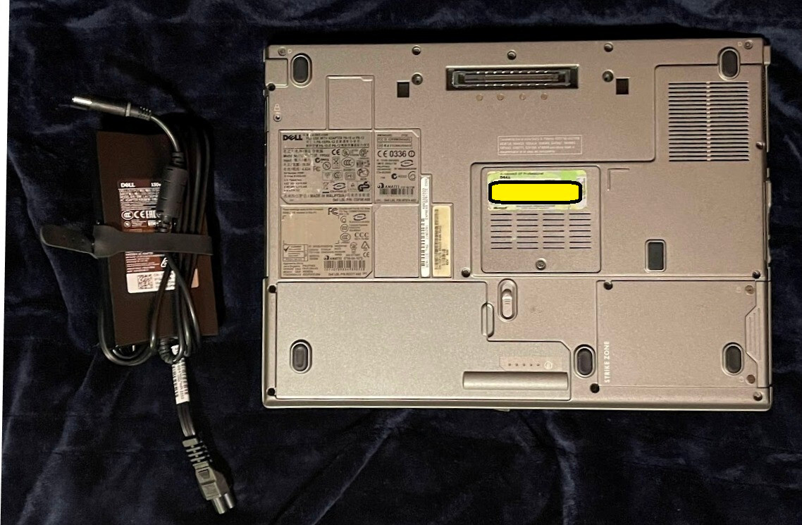 Complete Dell Latitude D820 15.4″ WUXGA LCD/NVIDIA GPU/2.00GHz/4GB/500GB/SERIAL