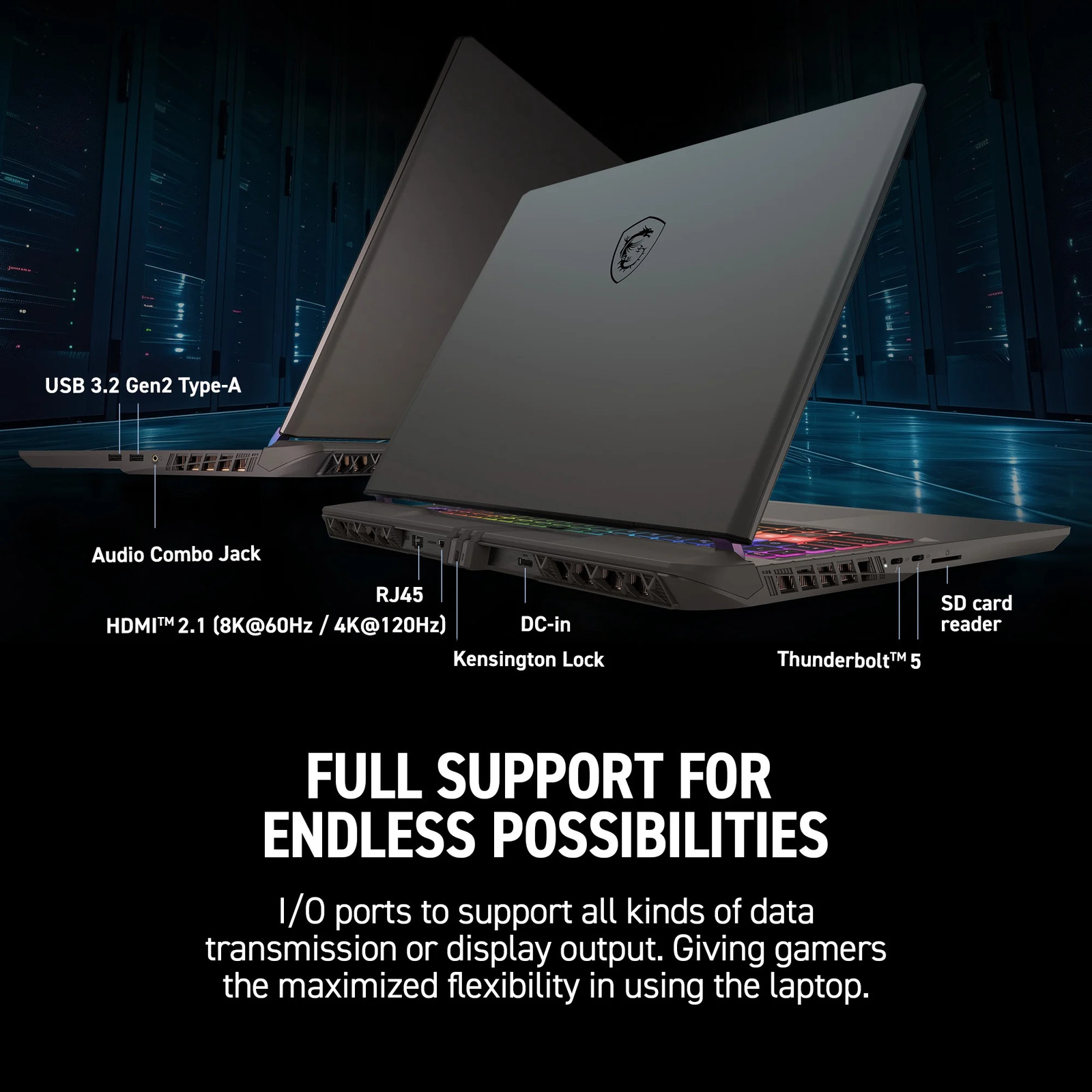 MSI Vector A16″ QHD+ 240Hz Gaming Laptop AMD Ryzen 9 8940HX RTX 5070 Ti 16GB 1TB