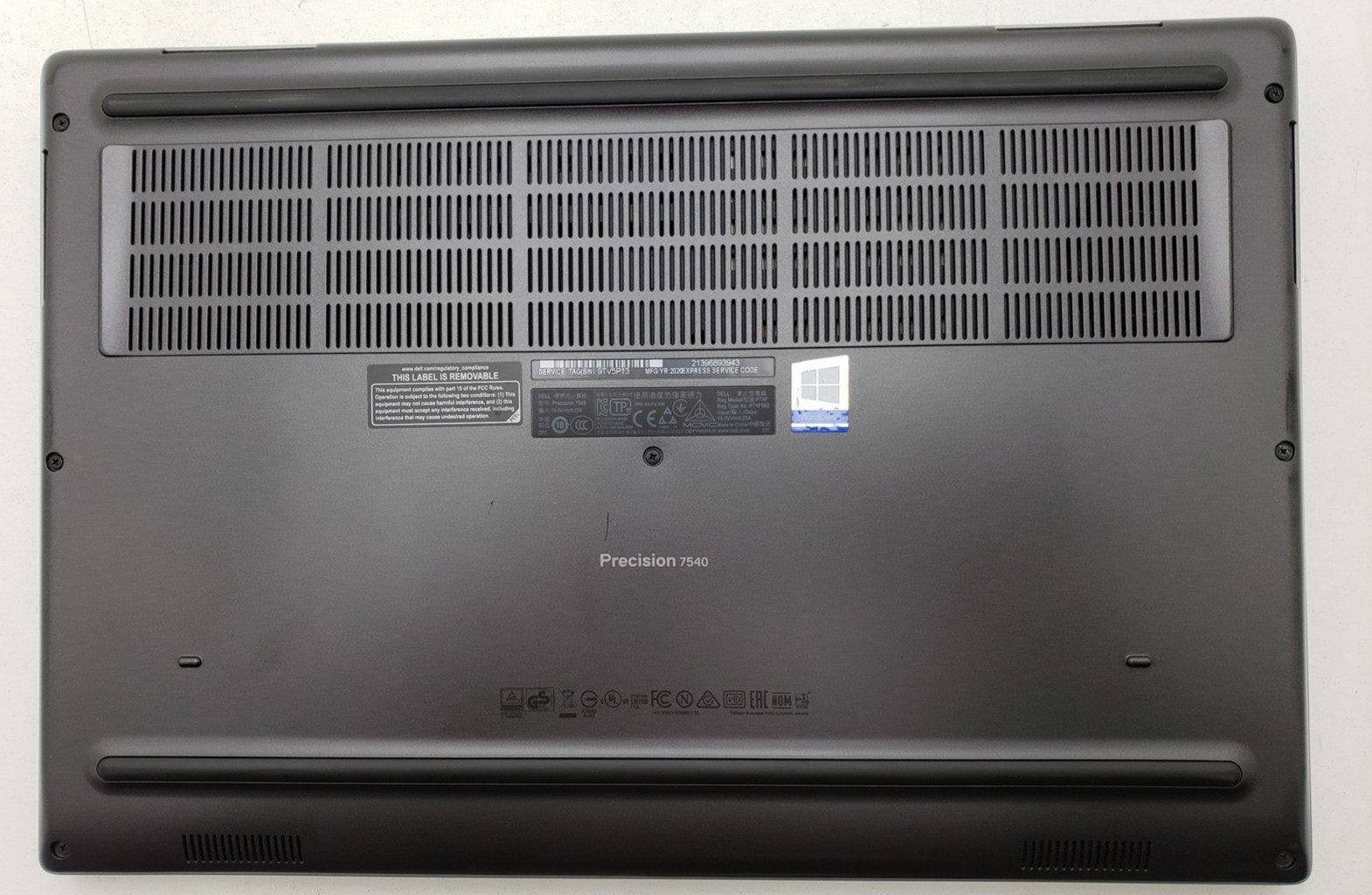 Dell Precision 7540 Intel Xeon E-2276M 16GB RAM 256GB SSD RTX3000 Win 11 Laptop.