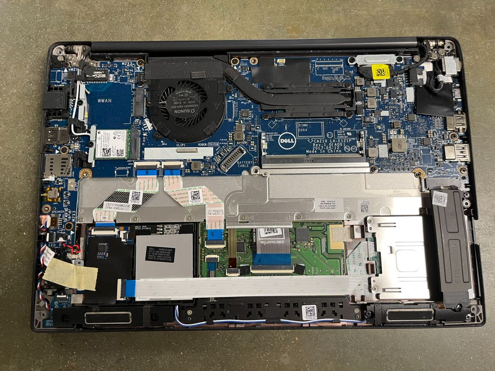 LOTX4 Dell Laptop Latitude 7280 Touchscreen 12.5″ i7-7600U MOTHERBOARD KEYBOARD