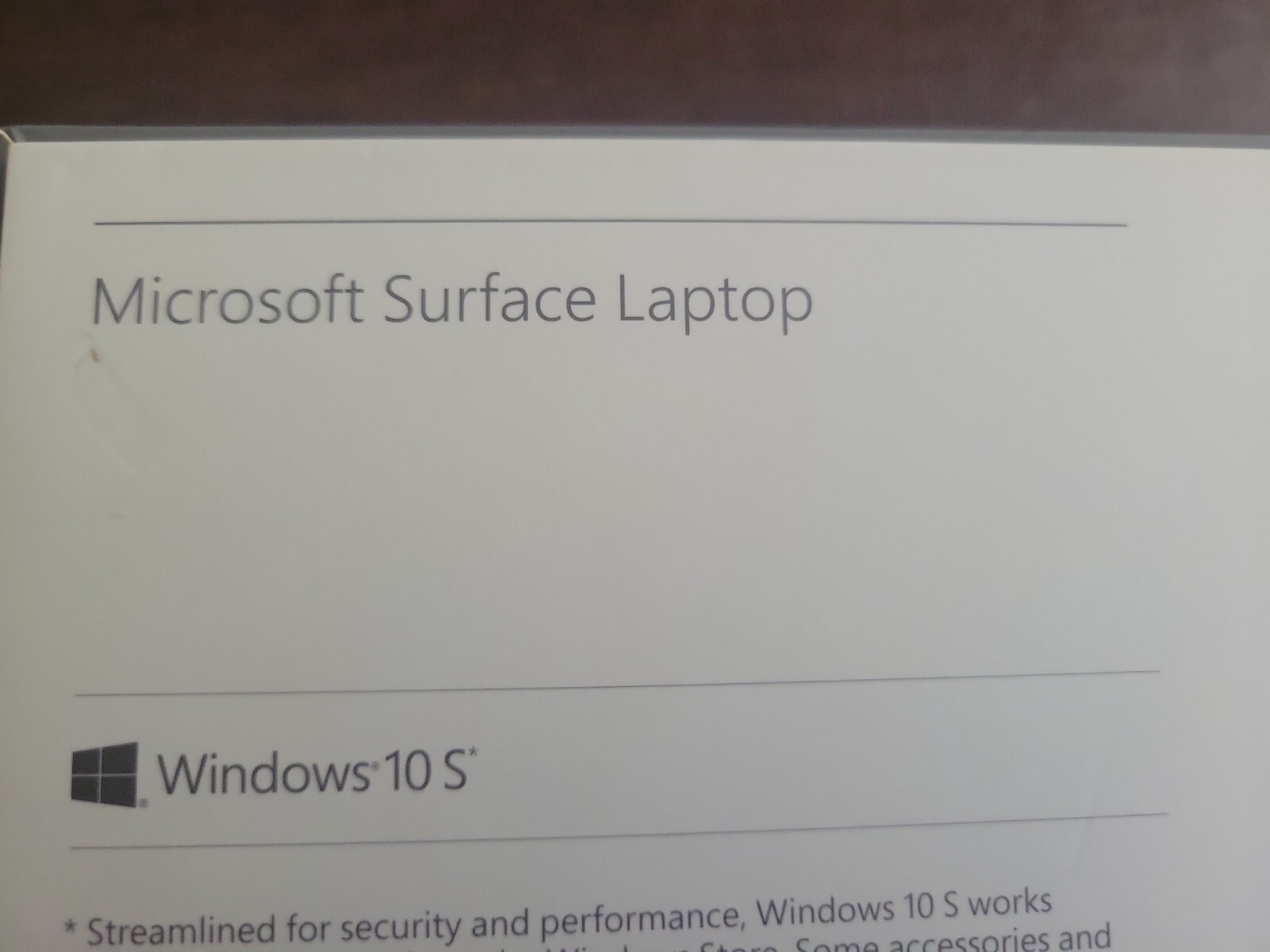 Original EMPTY BOX ONLY – Microsoft Surface Laptop